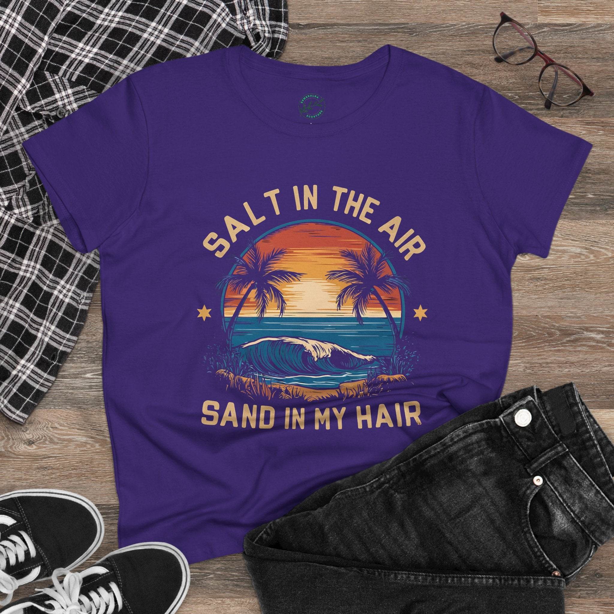Salt & Sand Women's Midweight Cotton Tee - T-shirts - Esmeralda Ecostore