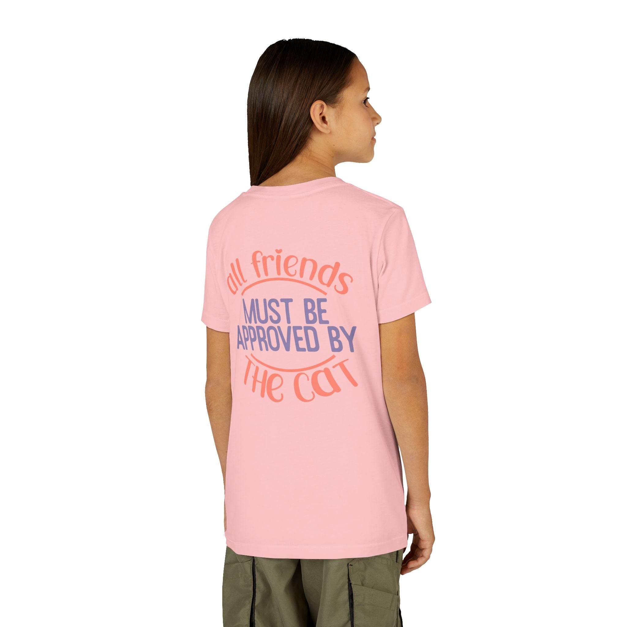 All Friends must be Approved by the Cat Youth Short Sleeve Tee - Esmeralda Ecostore