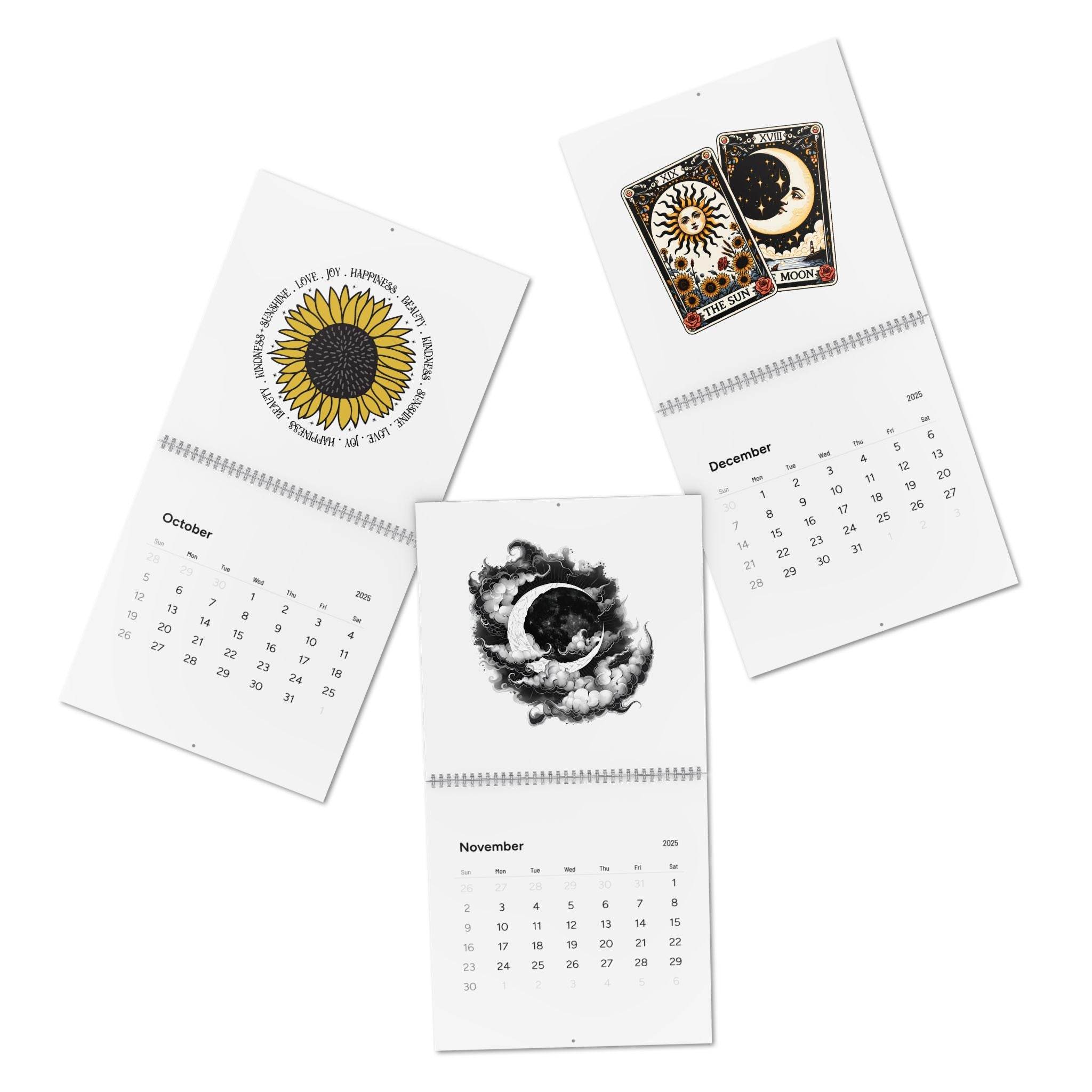 Cosmic Rhythms Standard Wall Calendar 2025 - Stationery Accessories - Esmeralda Ecostore