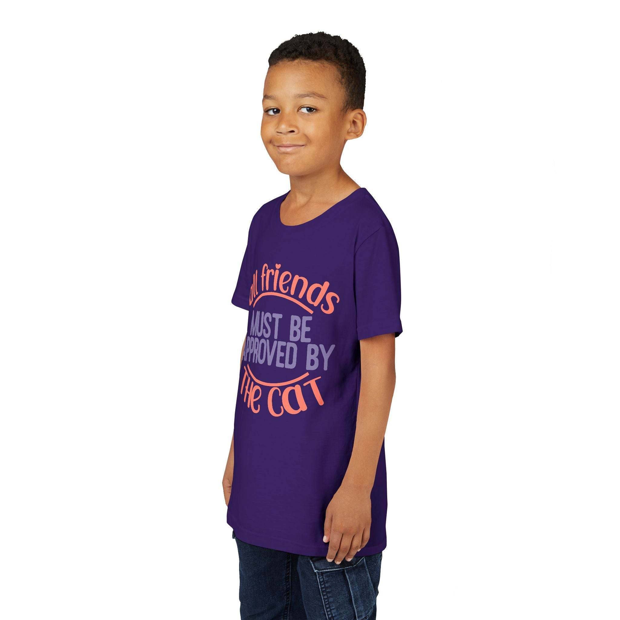 All Friends must be Approved by the Cat Youth Short Sleeve Tee - Esmeralda Ecostore