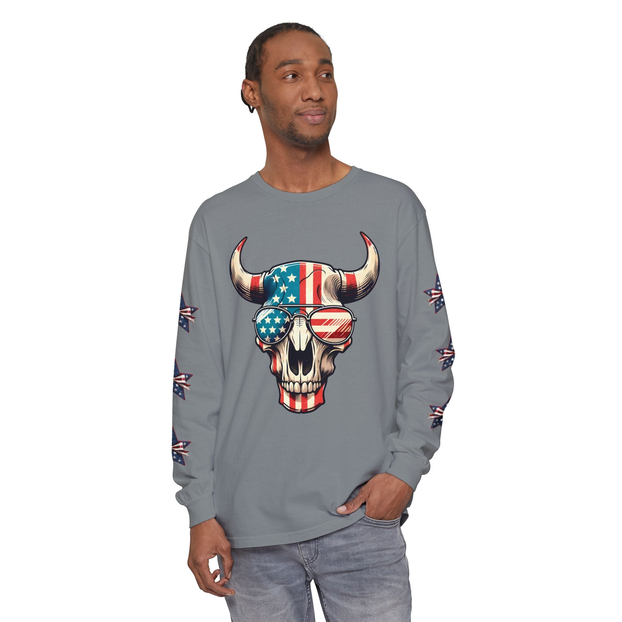 Liberty Horns Unisex Garment-Dyed Long Sleeve T-Shirt