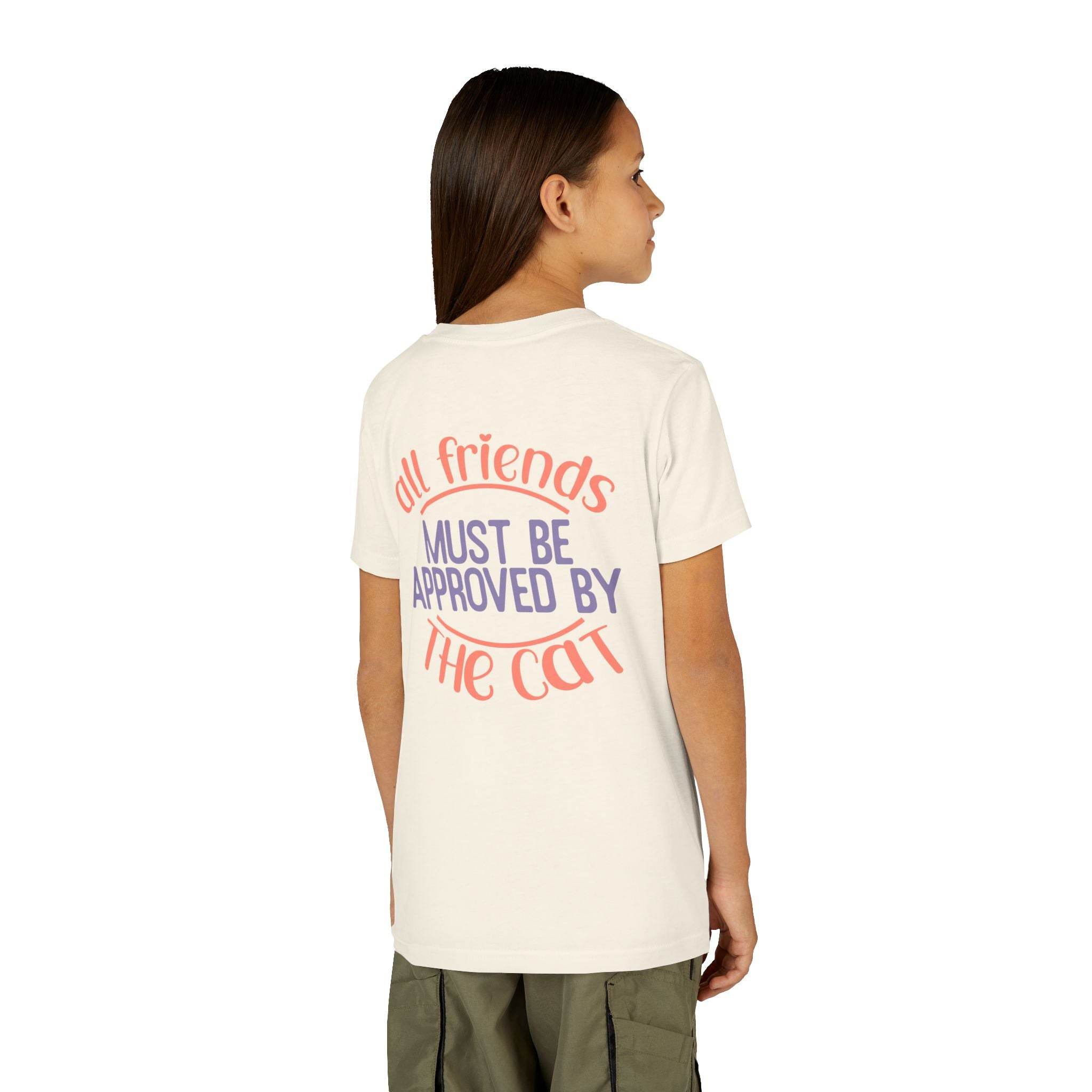 All Friends must be Approved by the Cat Youth Short Sleeve Tee - Esmeralda Ecostore