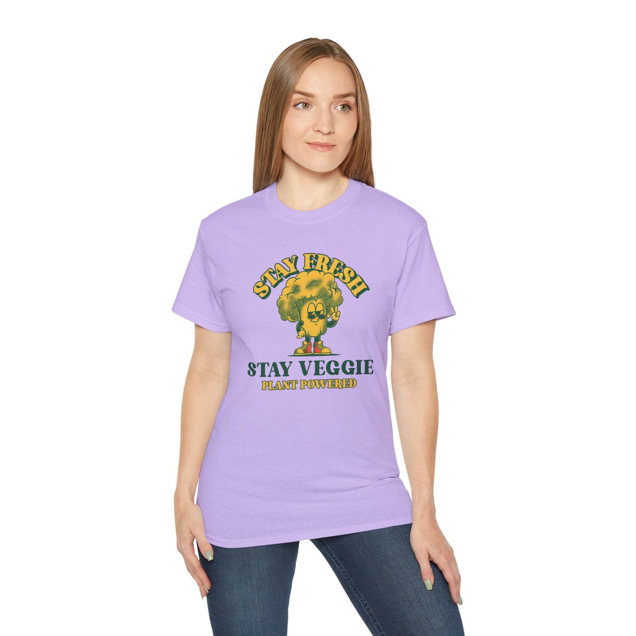 Stay Veggie Unisex Ultra Cotton Tee - Esmeralda Ecostore