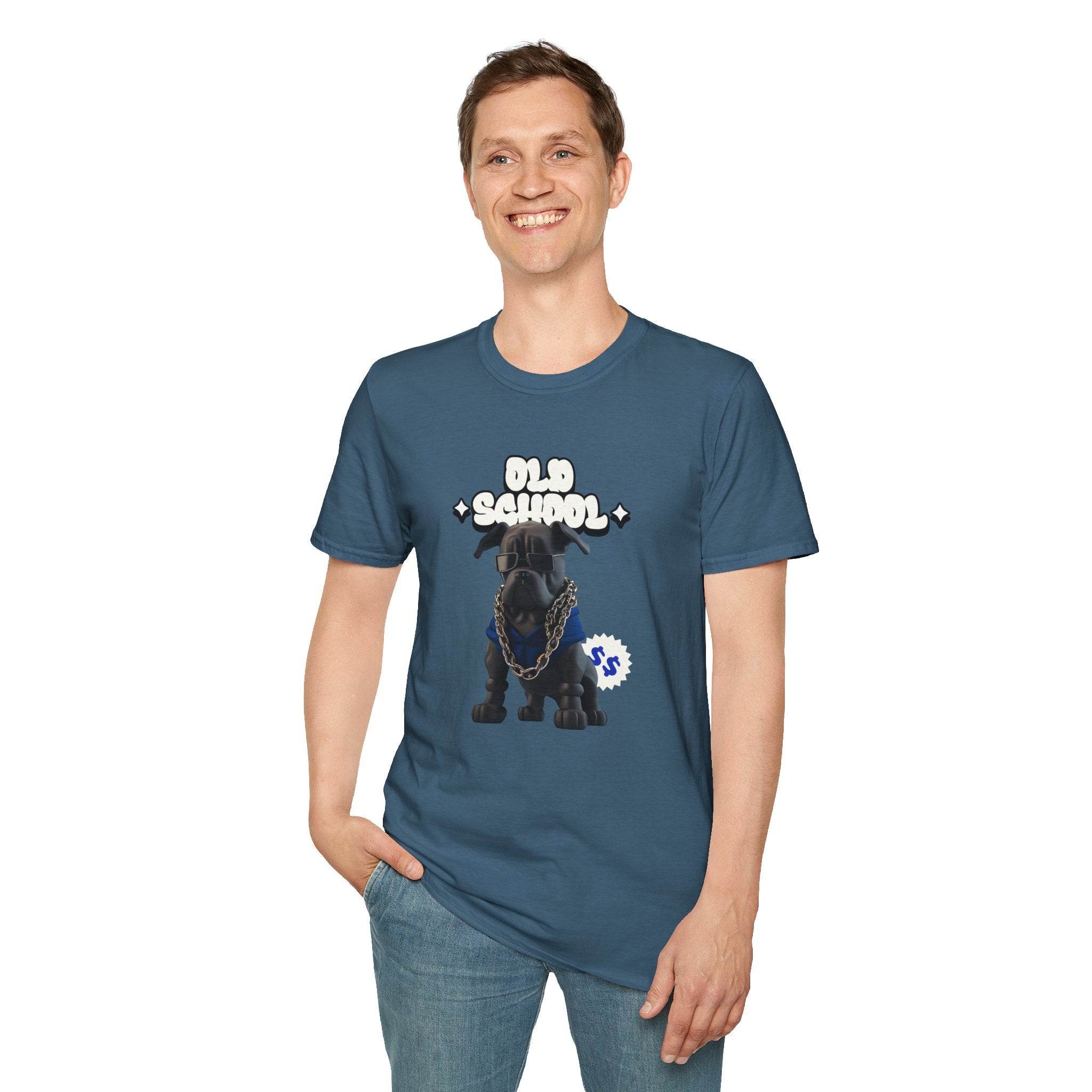 Old School Dog Unisex Softstyle T-Shirt - Esmeralda Ecostore