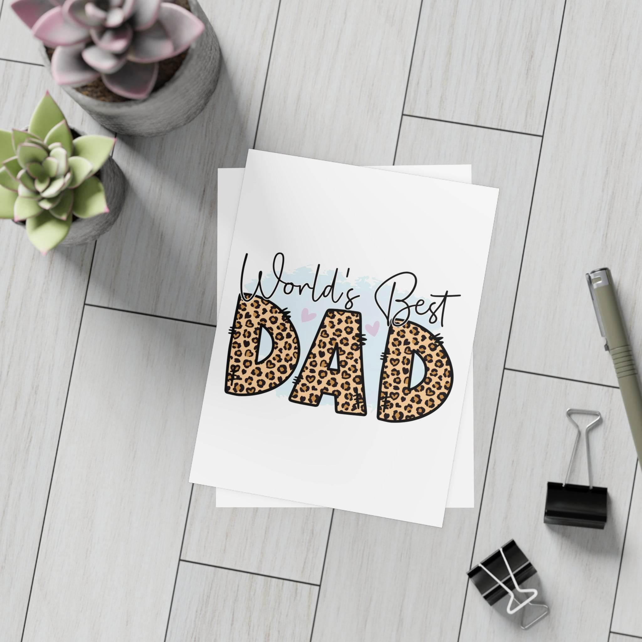 World's Best Dad Postcard Bundles-Envelopes Included - Esmeralda Ecostore