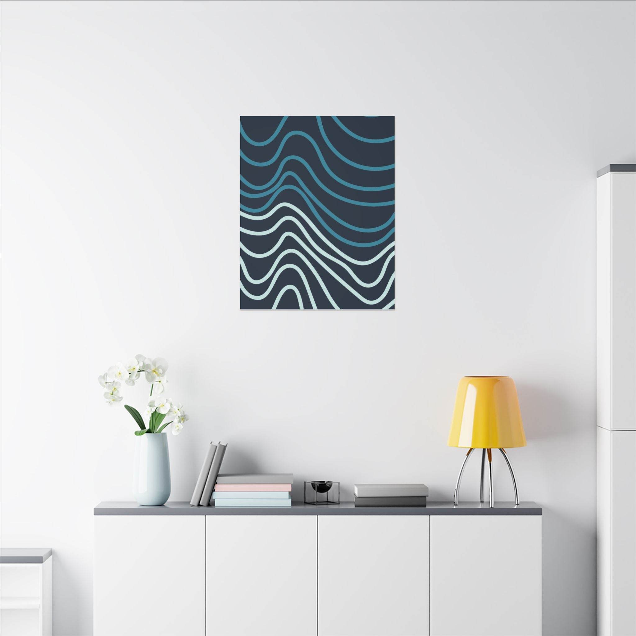 Wiggle Waves Matte Canvas Stretched Multi-Size - Esmeralda Ecostore