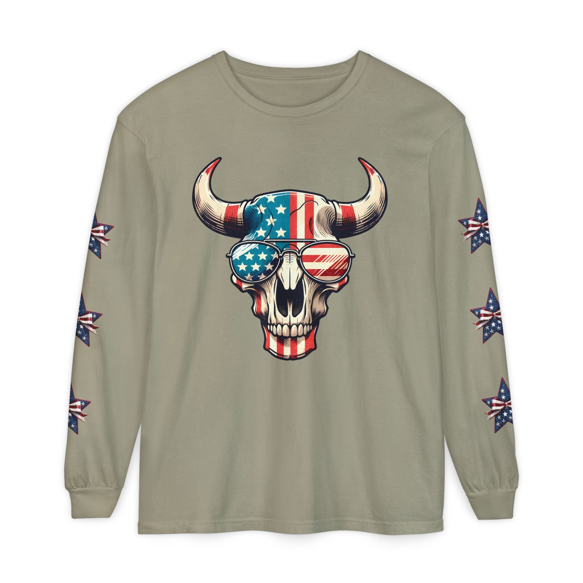 Liberty Horns Unisex Garment-Dyed Long Sleeve T-Shirt