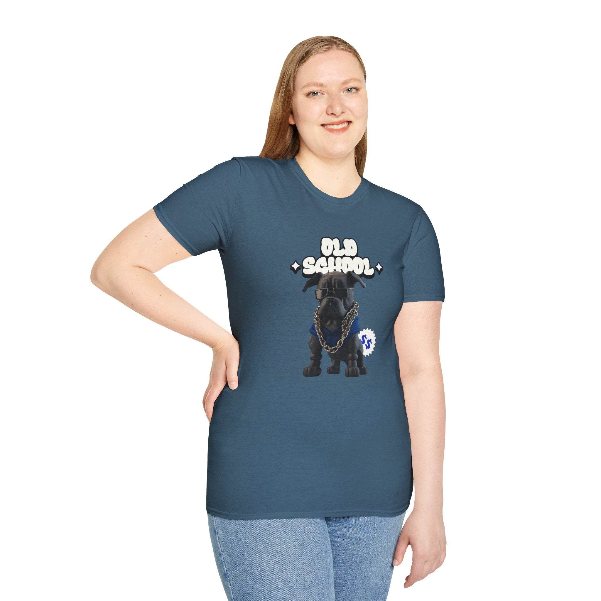 Old School Dog Unisex Softstyle T-Shirt - Esmeralda Ecostore