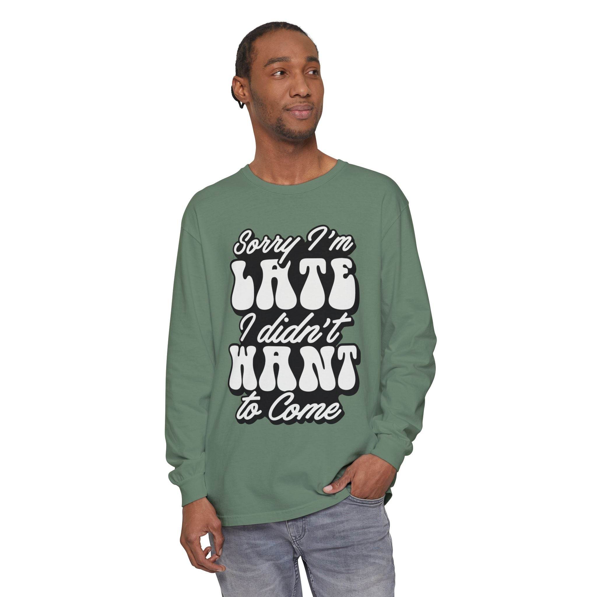 Sarcastic Unisex Garment-Dyed Long Sleeve T-Shirt - Esmeralda Ecostore