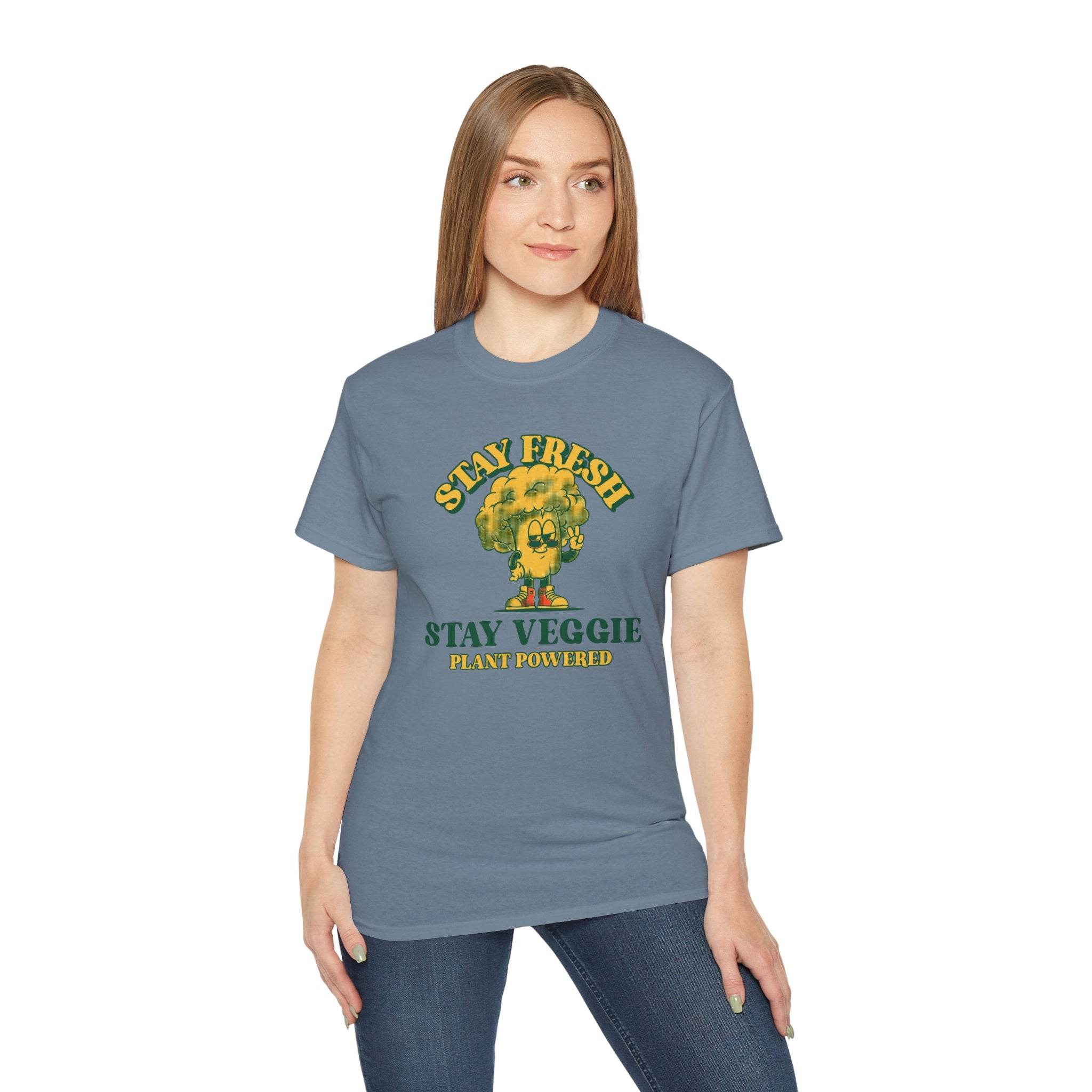 Stay Veggie Unisex Ultra Cotton Tee - Esmeralda Ecostore