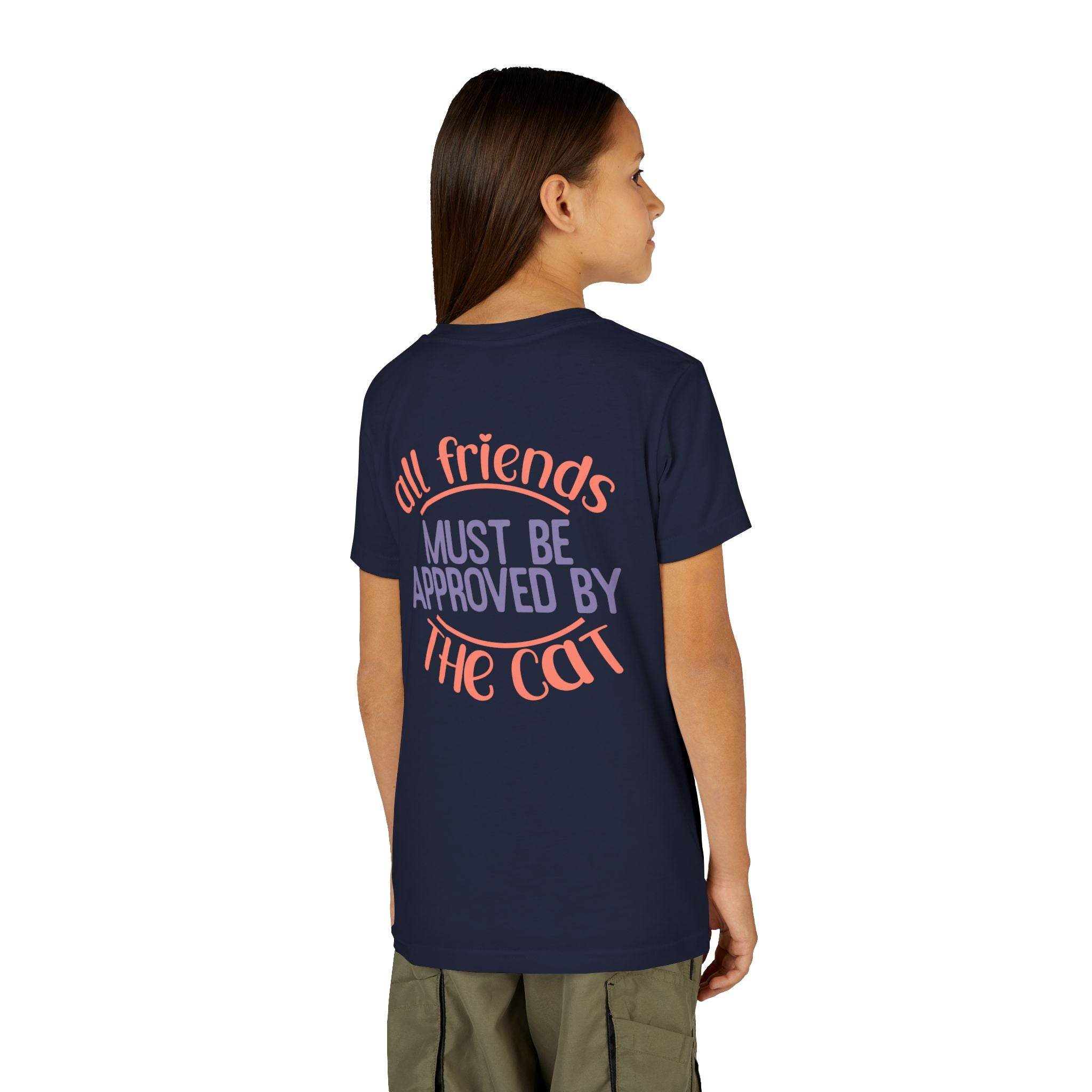 All Friends must be Approved by the Cat Youth Short Sleeve Tee - Esmeralda Ecostore