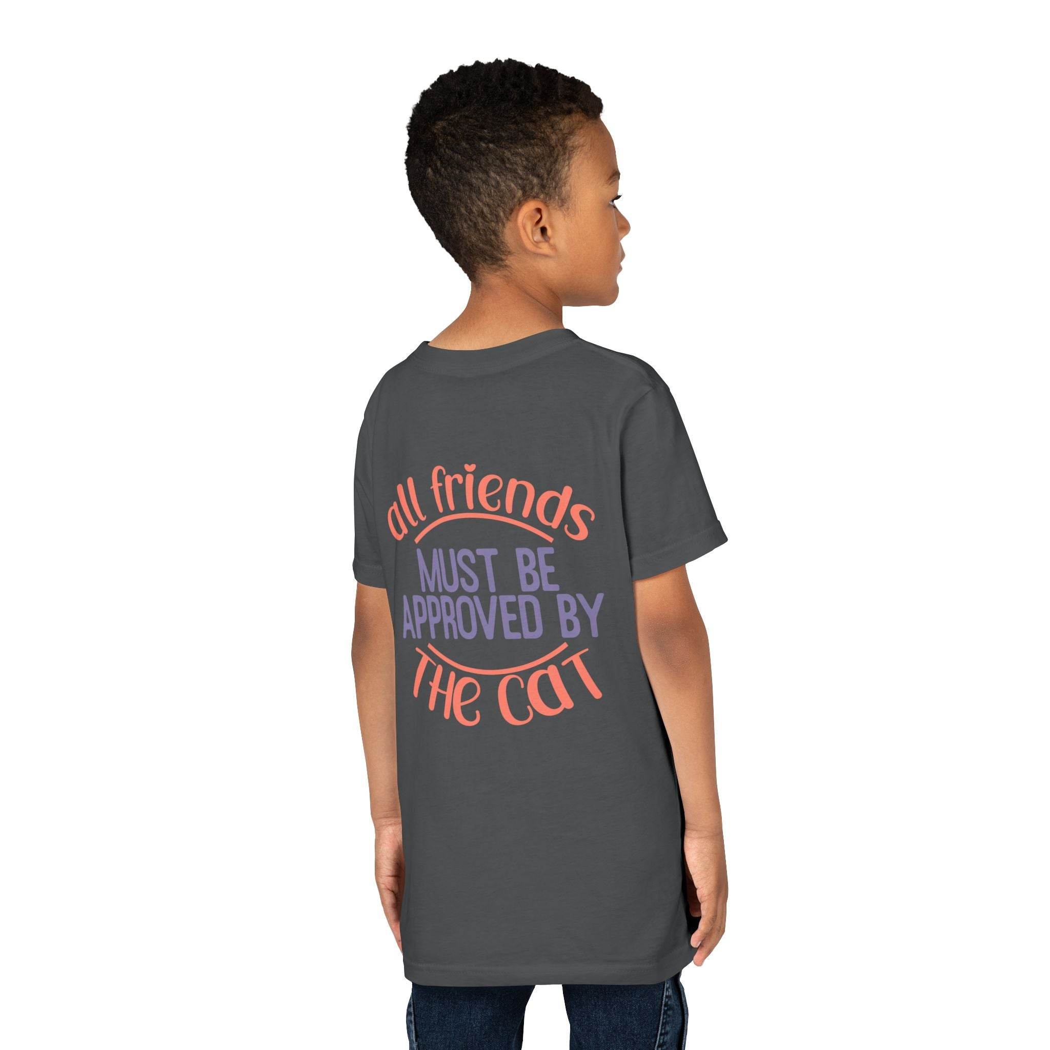 All Friends must be Approved by the Cat Youth Short Sleeve Tee - Esmeralda Ecostore