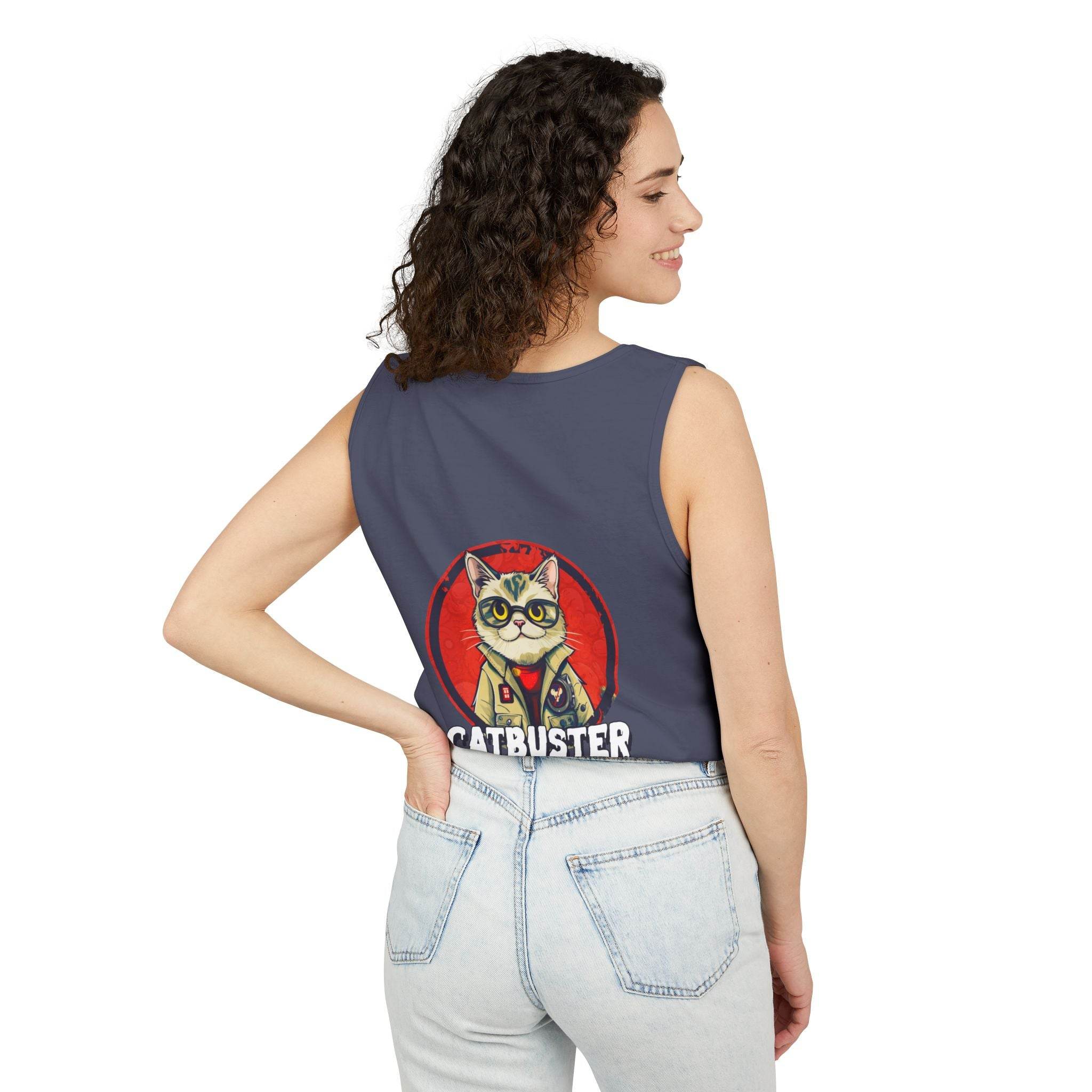 Catbuster Unisex Garment-Dyed Tank Top - Esmeralda Ecostore