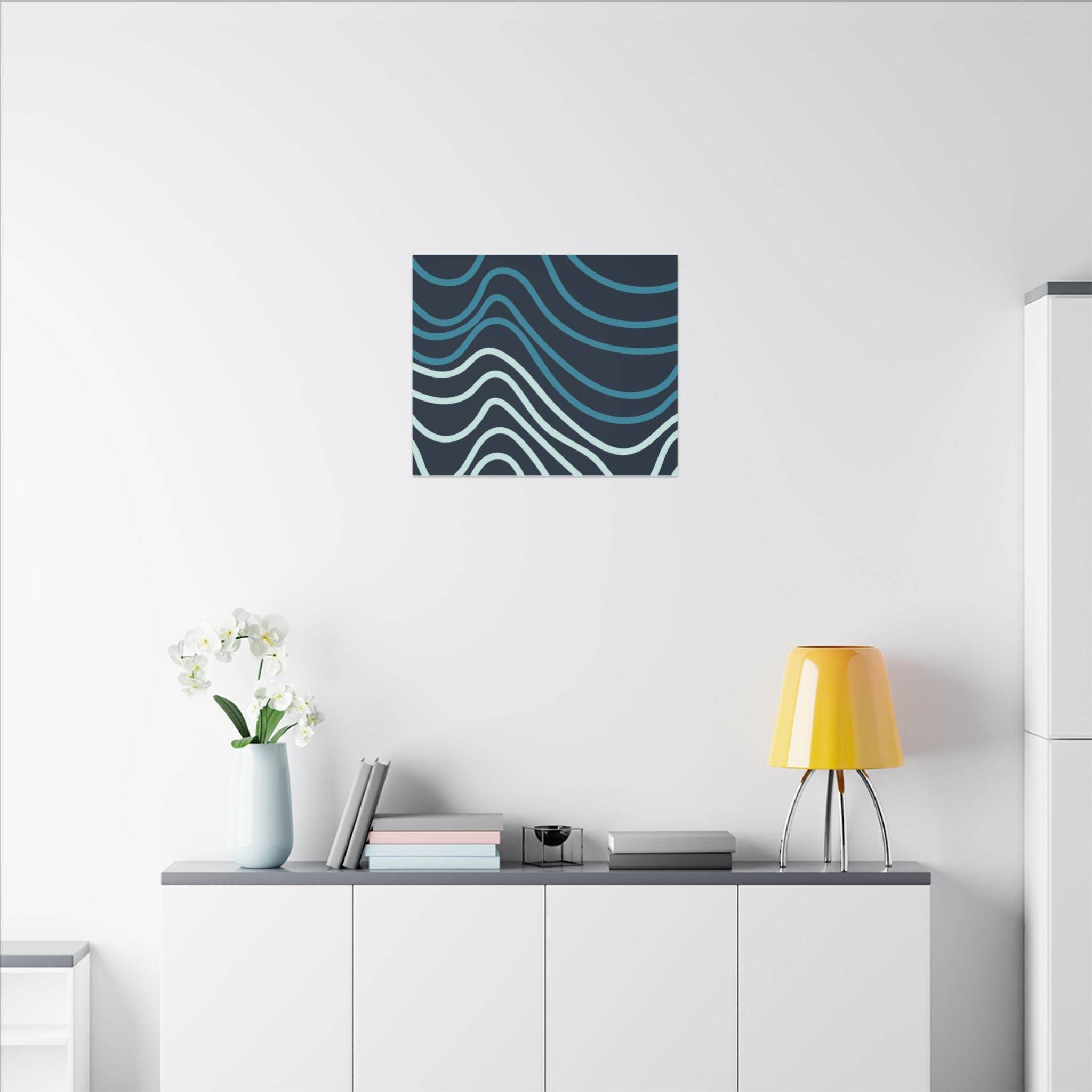 Wiggle Waves Matte Canvas Stretched Multi-Size - Esmeralda Ecostore
