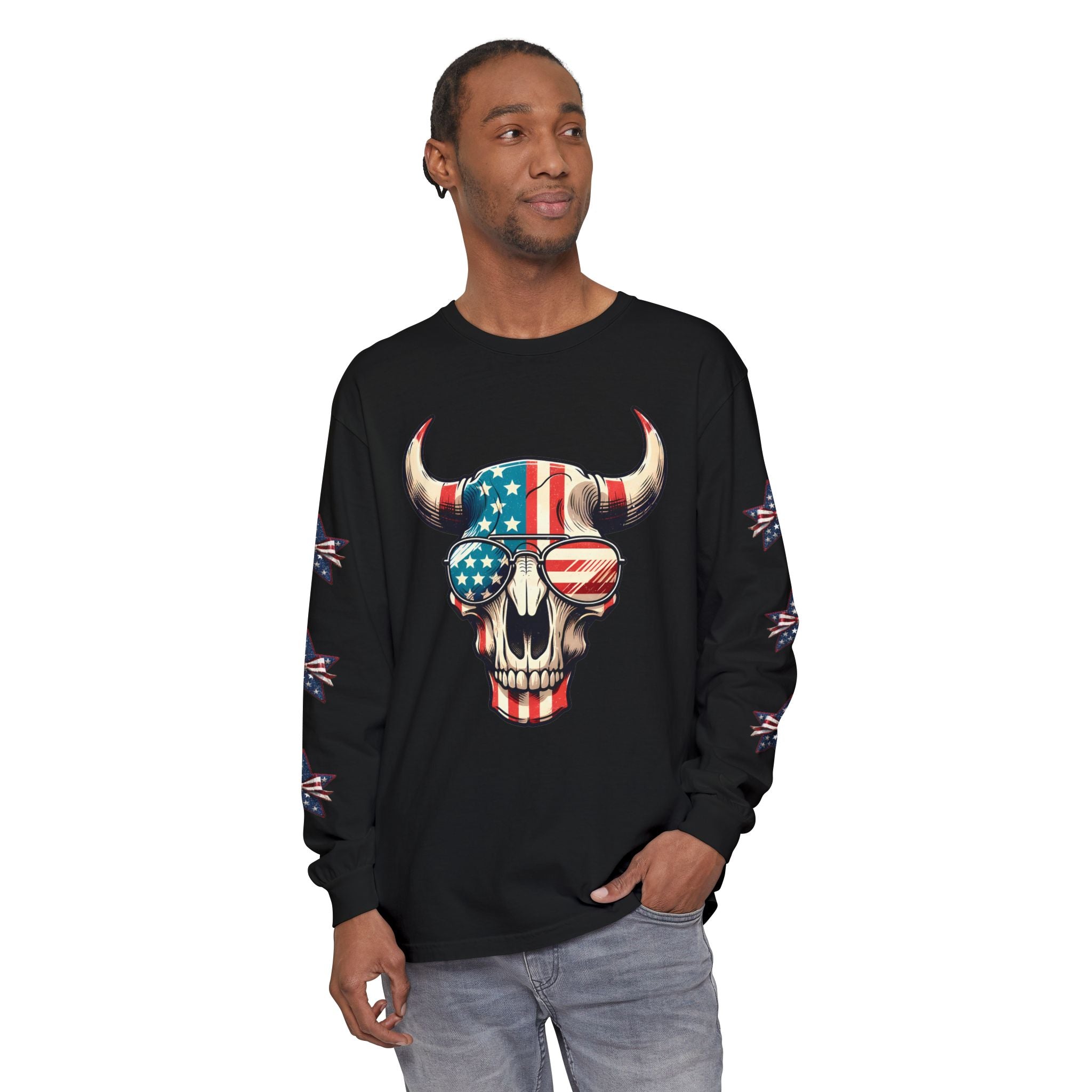 Liberty Horns Unisex Garment-Dyed Long Sleeve T-Shirt