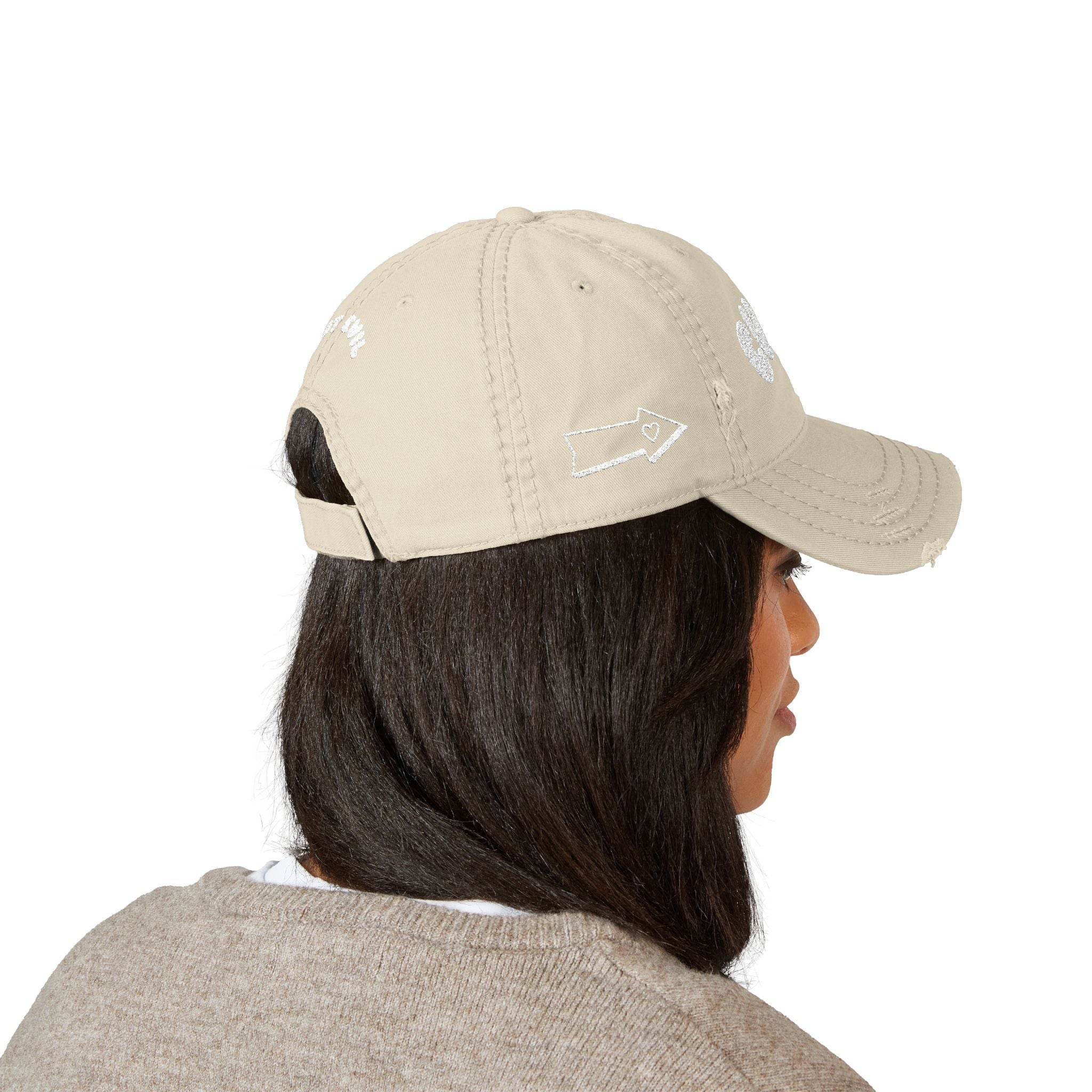 Cute Distressed Dad Hat (Embroidery) - Esmeralda Ecostore