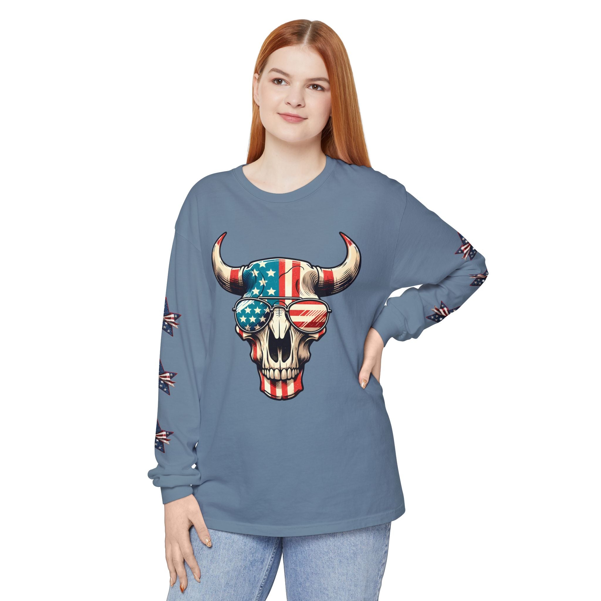 Liberty Horns Unisex Garment-Dyed Long Sleeve T-Shirt