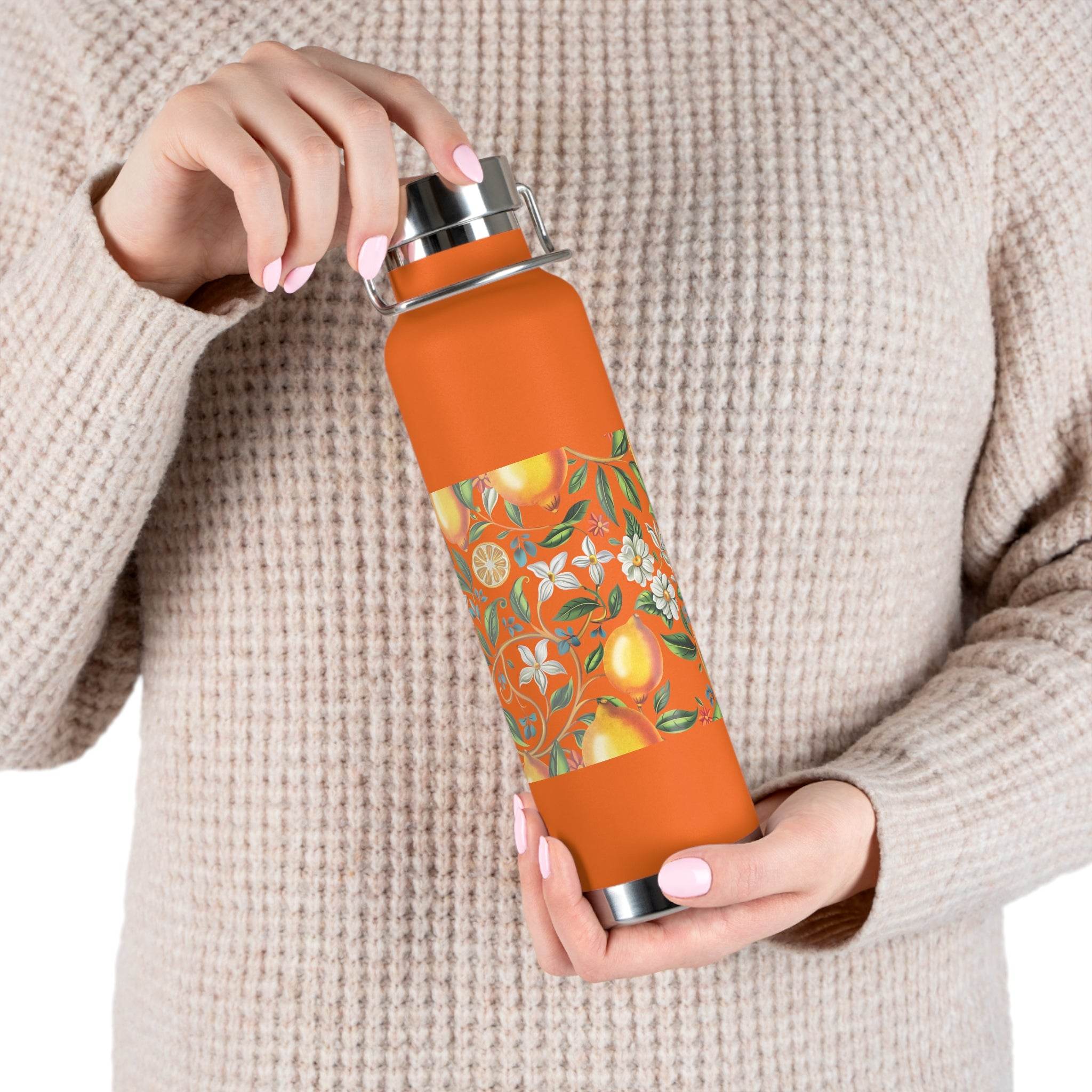 Citrus Bloom Copper Vacuum Insulated Bottle - Esmeralda Ecostore