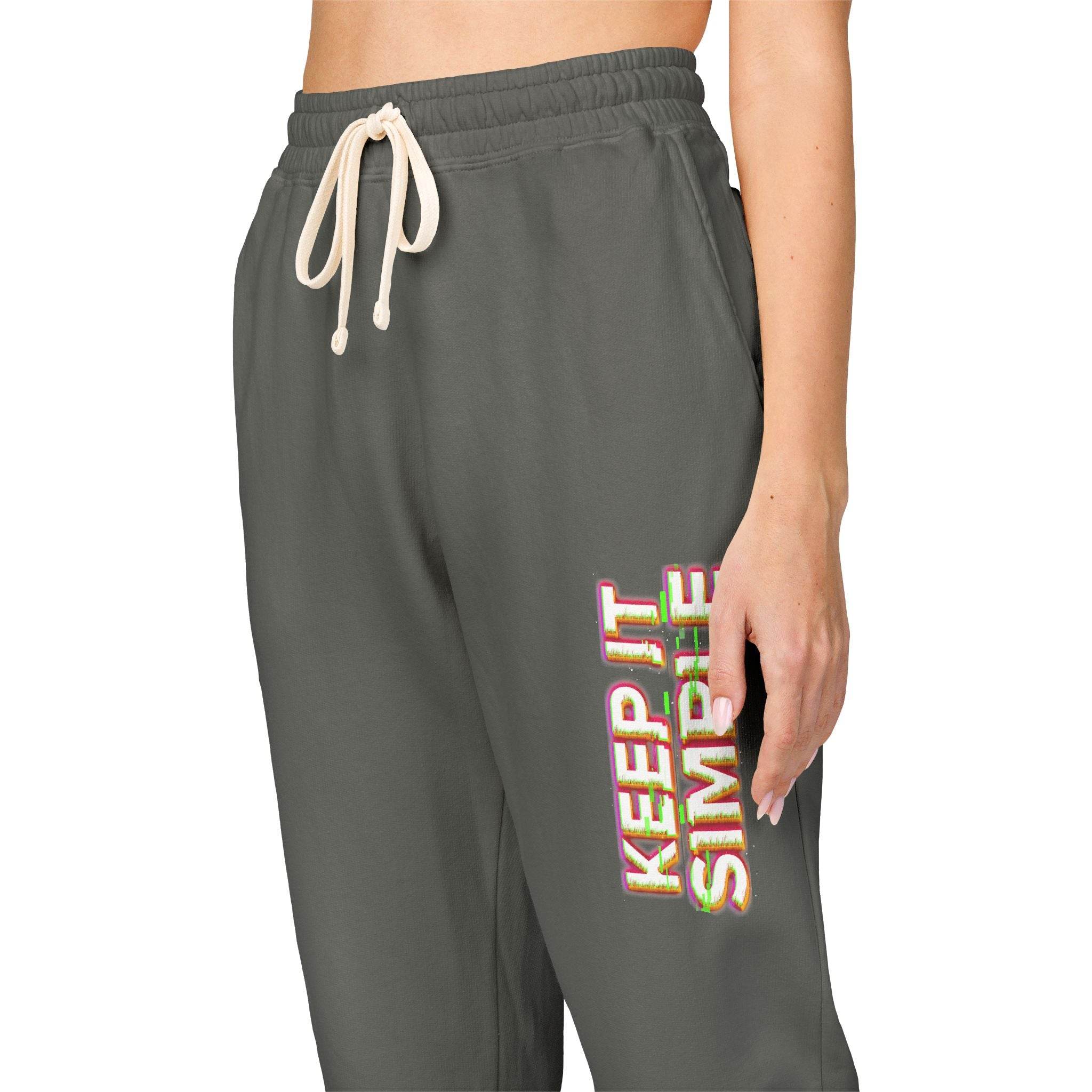 Keep It Simple Eco-Friendly Unisex Garment-Dyed Fleece Sweatpants