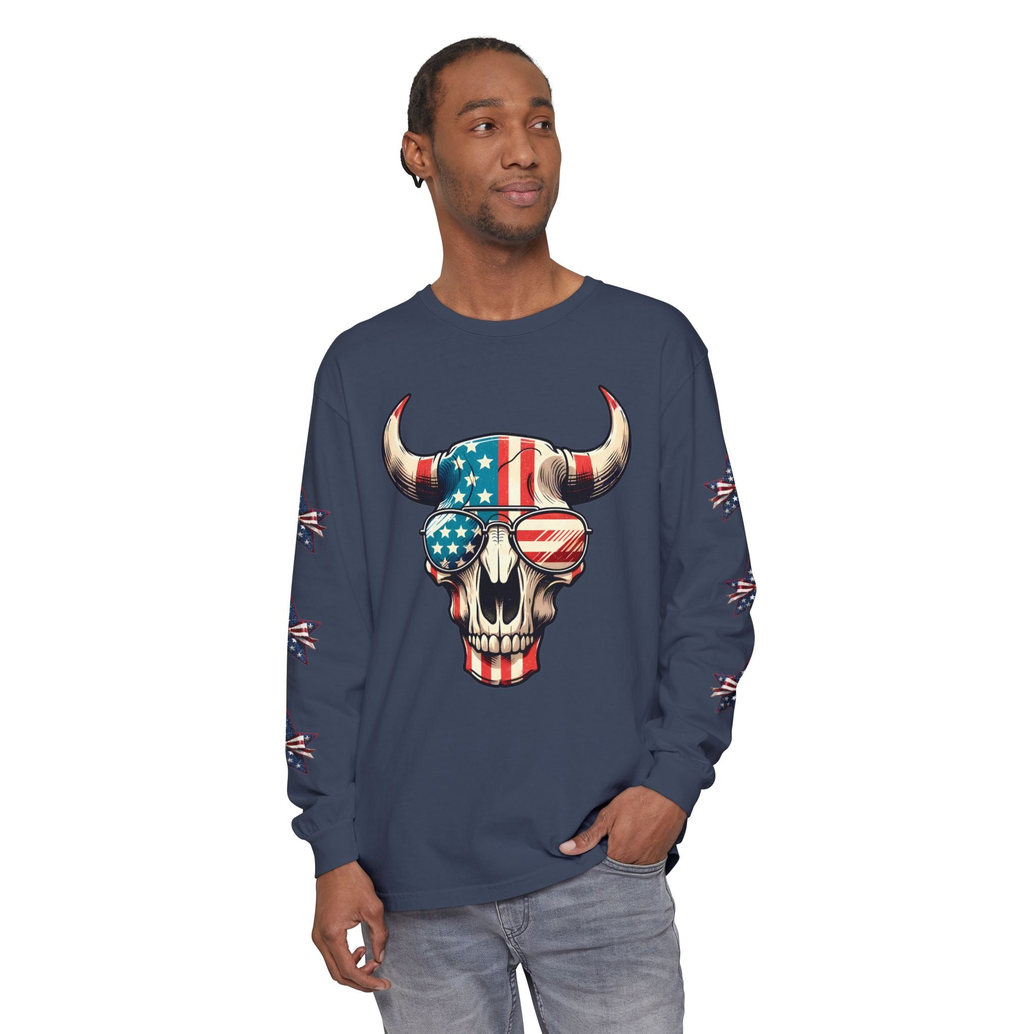 Liberty Horns Unisex Garment-Dyed Long Sleeve T-Shirt