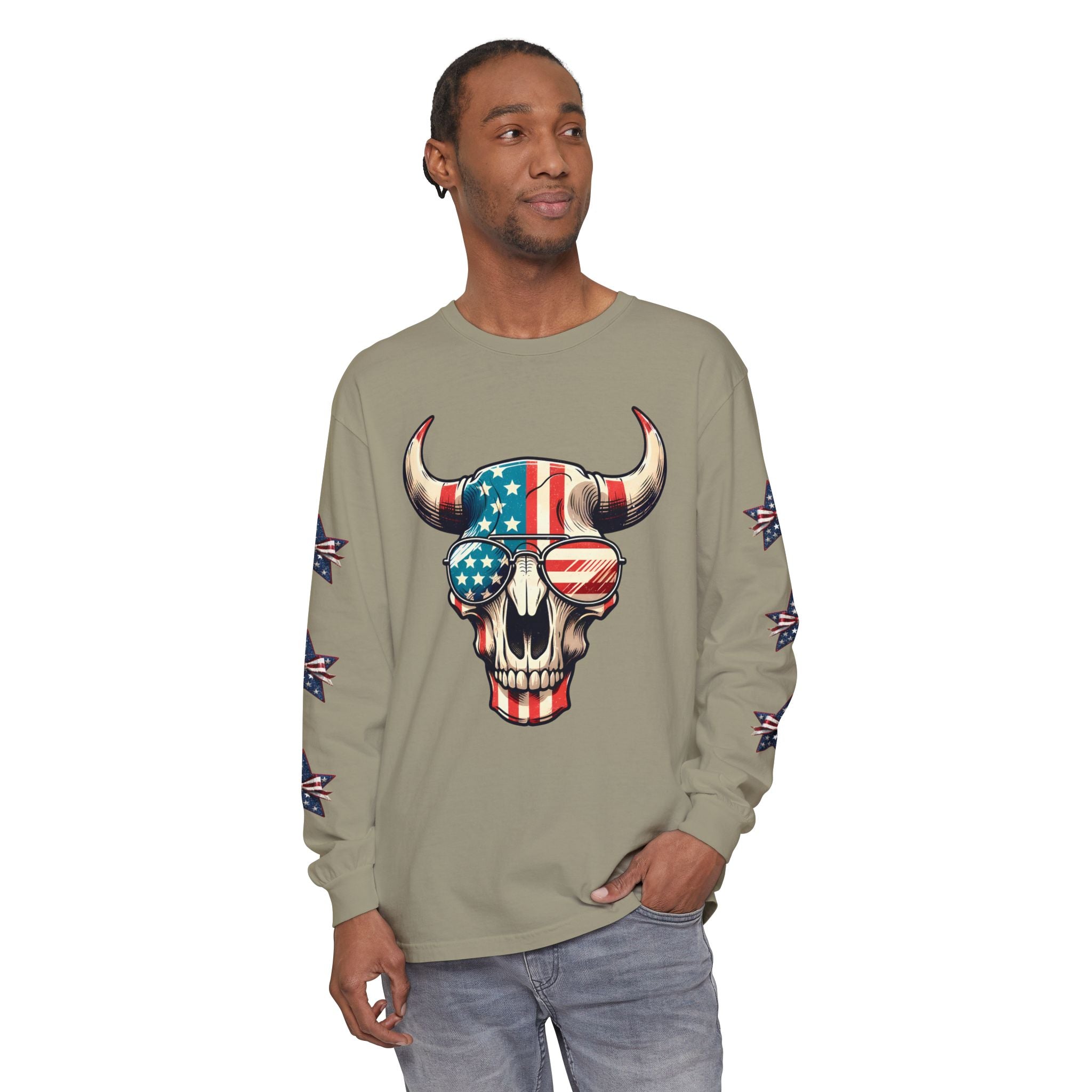 Liberty Horns Unisex Garment-Dyed Long Sleeve T-Shirt