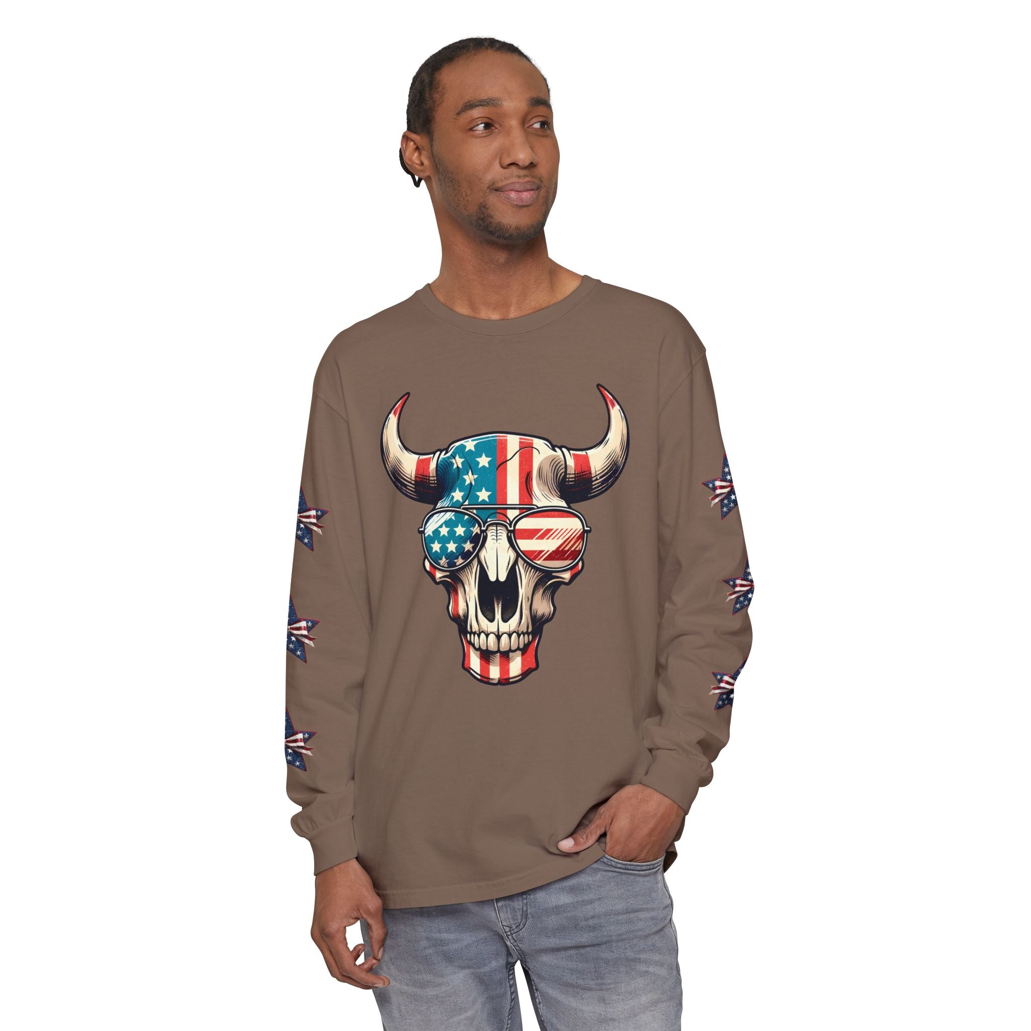 Liberty Horns Unisex Garment-Dyed Long Sleeve T-Shirt