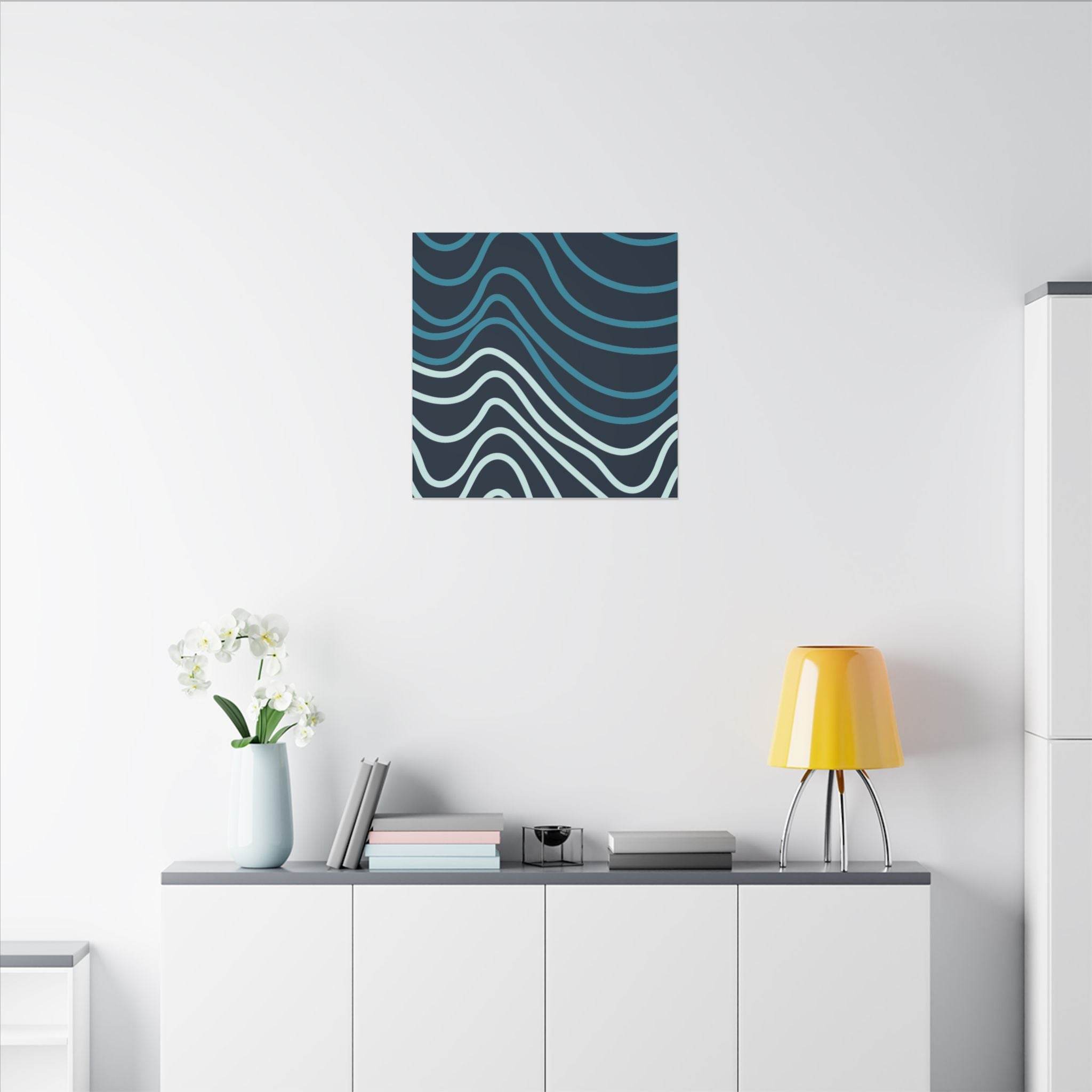 Wiggle Waves Matte Canvas Stretched Multi-Size - Esmeralda Ecostore
