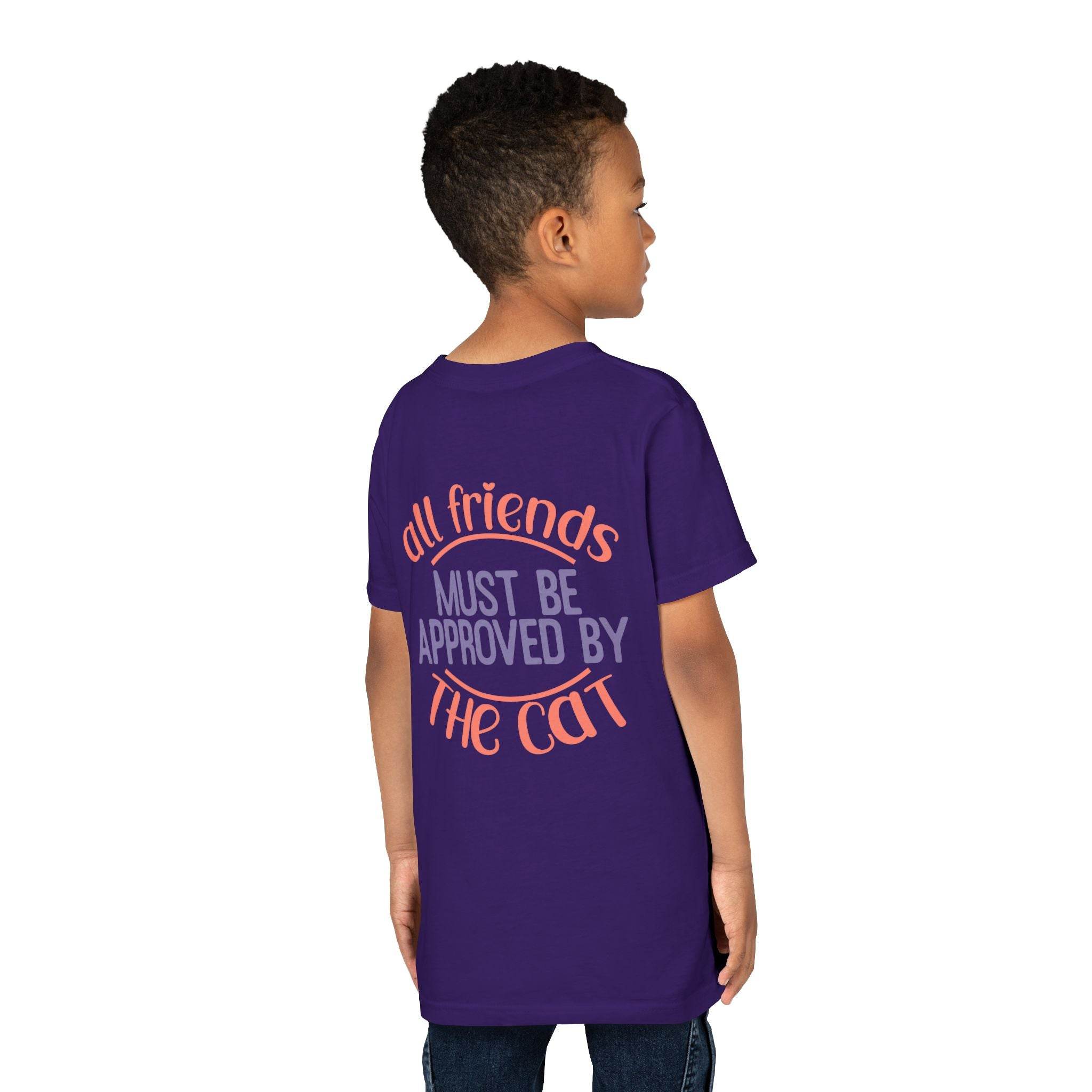 All Friends must be Approved by the Cat Youth Short Sleeve Tee - Esmeralda Ecostore