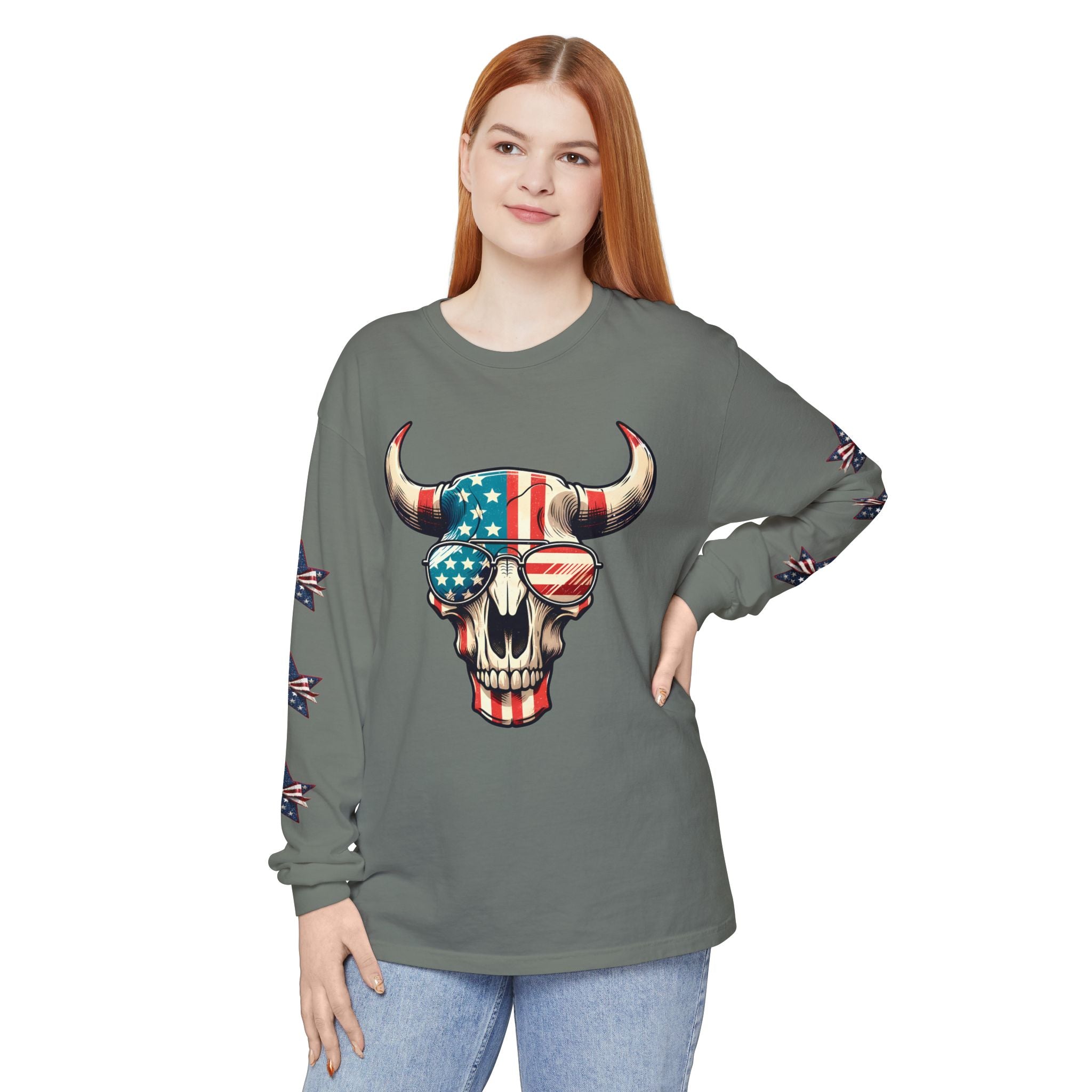 Liberty Horns Unisex Garment-Dyed Long Sleeve T-Shirt