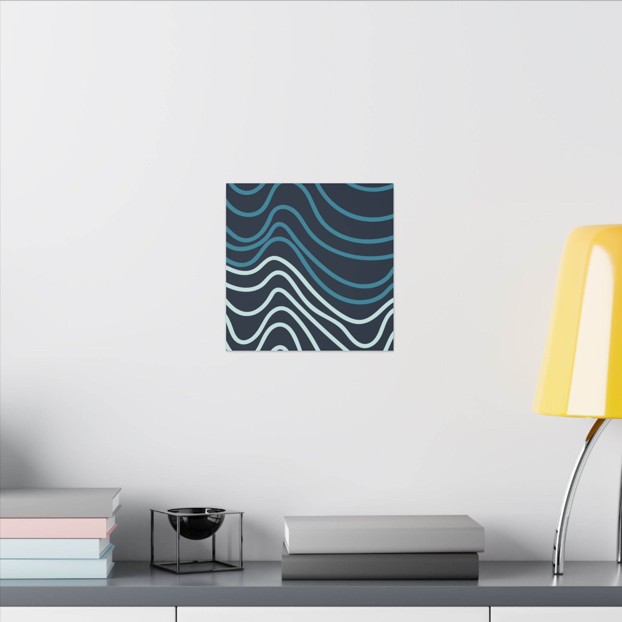Wiggle Waves Matte Canvas Stretched Multi-Size - Esmeralda Ecostore