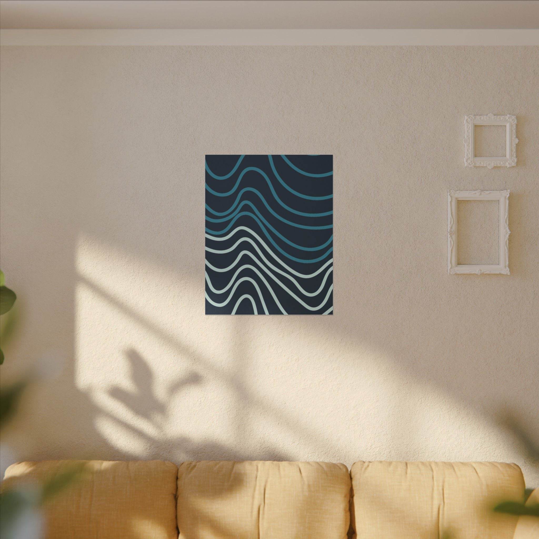 Wiggle Waves Matte Canvas Stretched Multi-Size - Esmeralda Ecostore