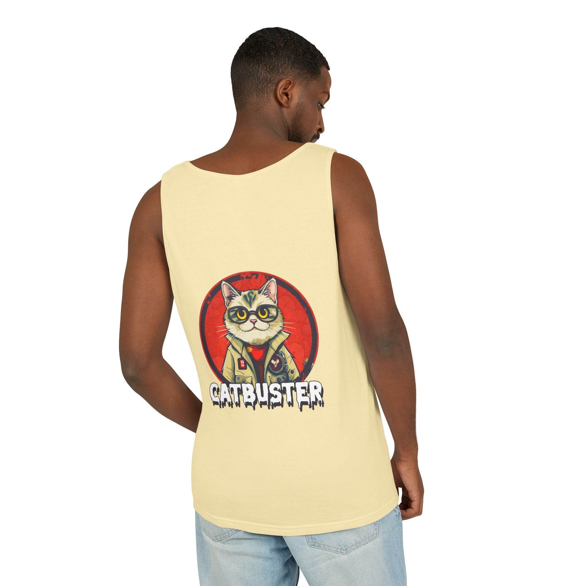 Catbuster Unisex Garment-Dyed Tank Top - Esmeralda Ecostore