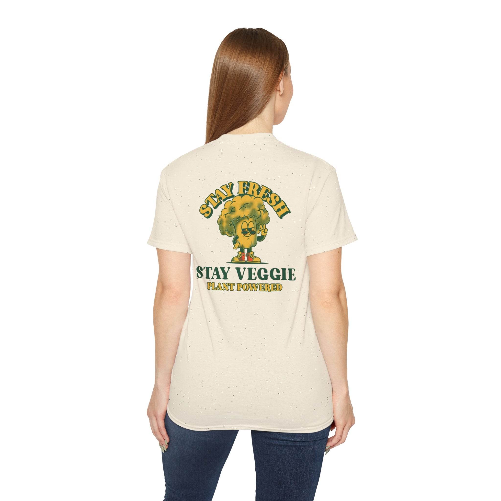 Stay Veggie Unisex Ultra Cotton Tee - Esmeralda Ecostore