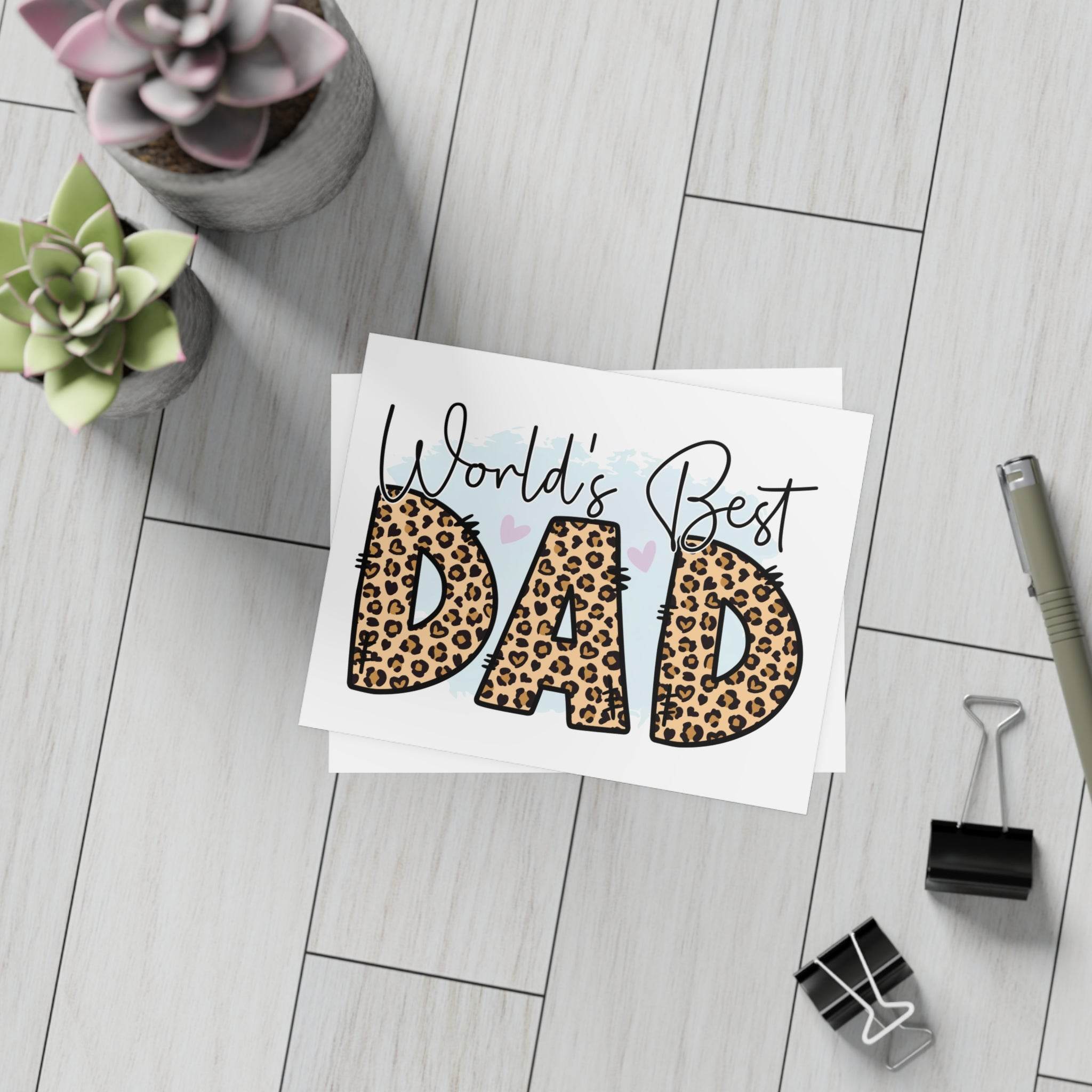World's Best Dad Postcard Bundles-Envelopes Included - Esmeralda Ecostore