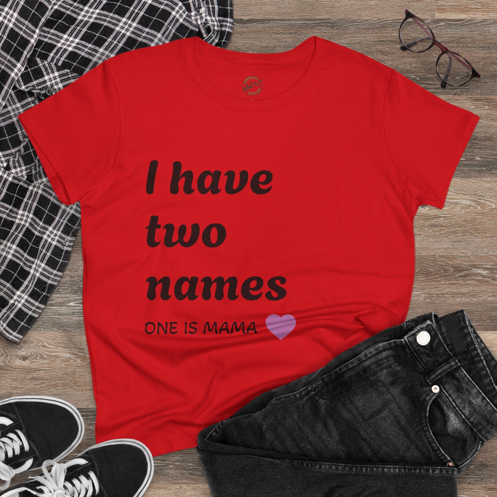 Mama's Names Eco-Friendly Women's Midweight Cotton Tee