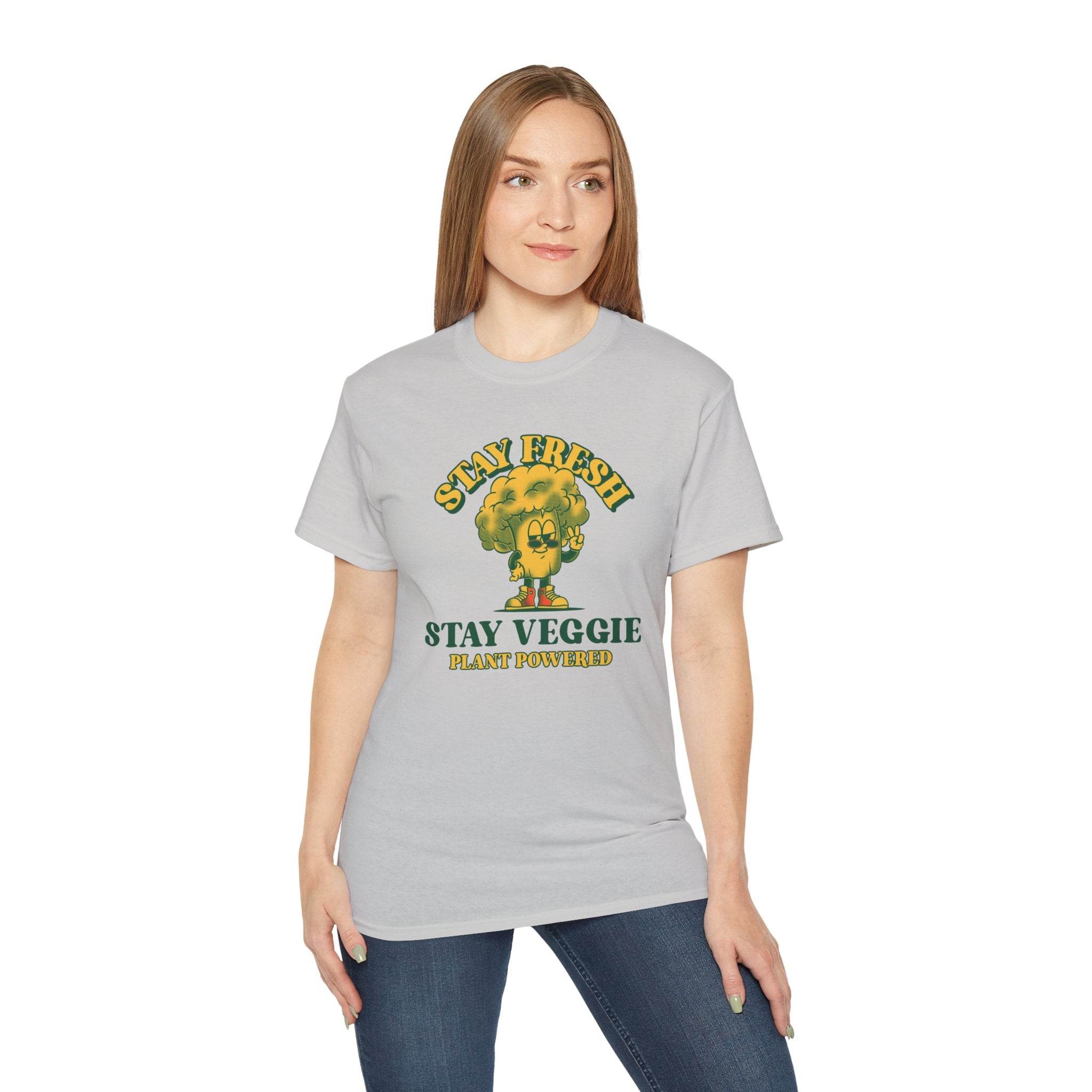 Stay Veggie Unisex Ultra Cotton Tee - Esmeralda Ecostore