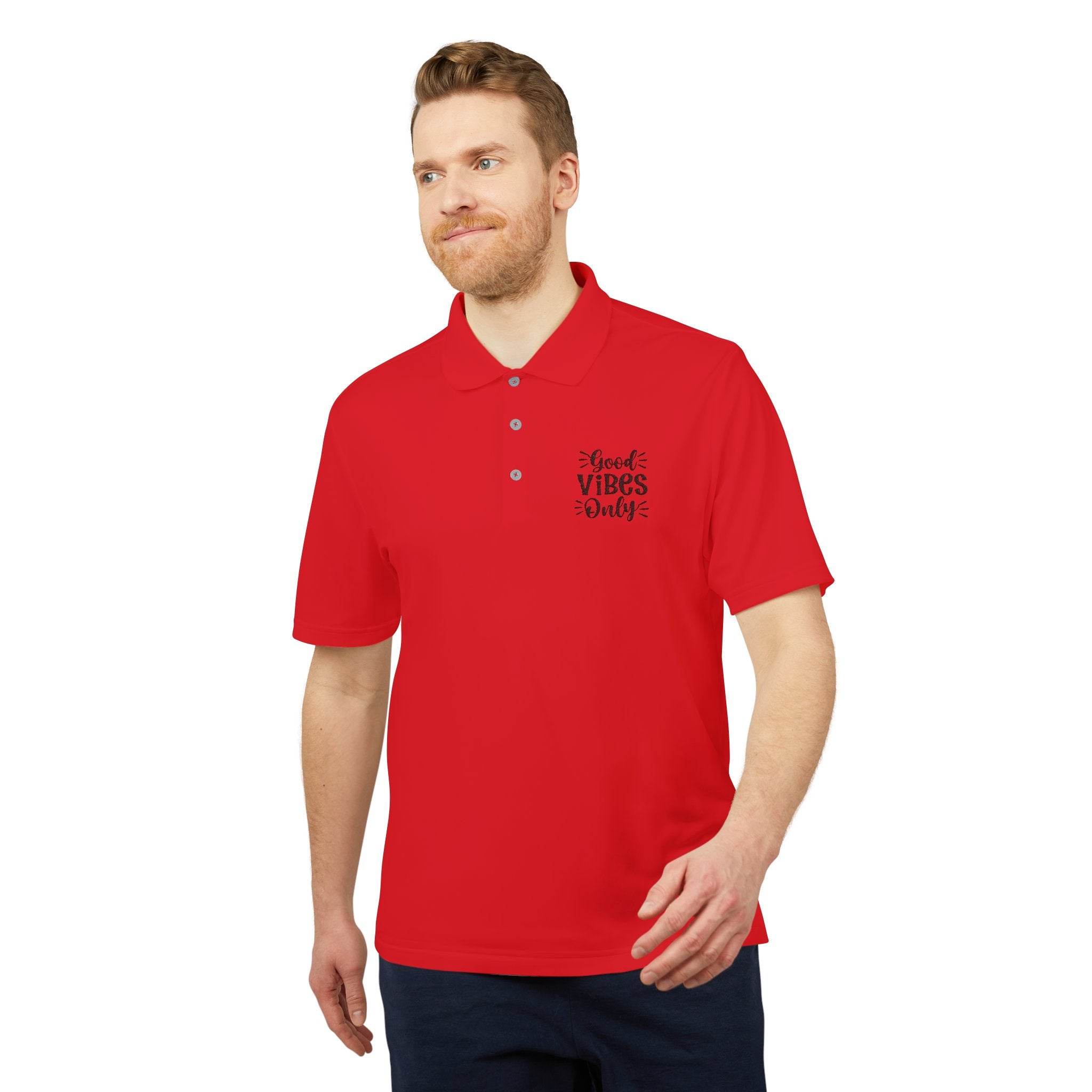 Good Vibes Only Adidas Unisex Performance Polo - Esmeralda Ecostore