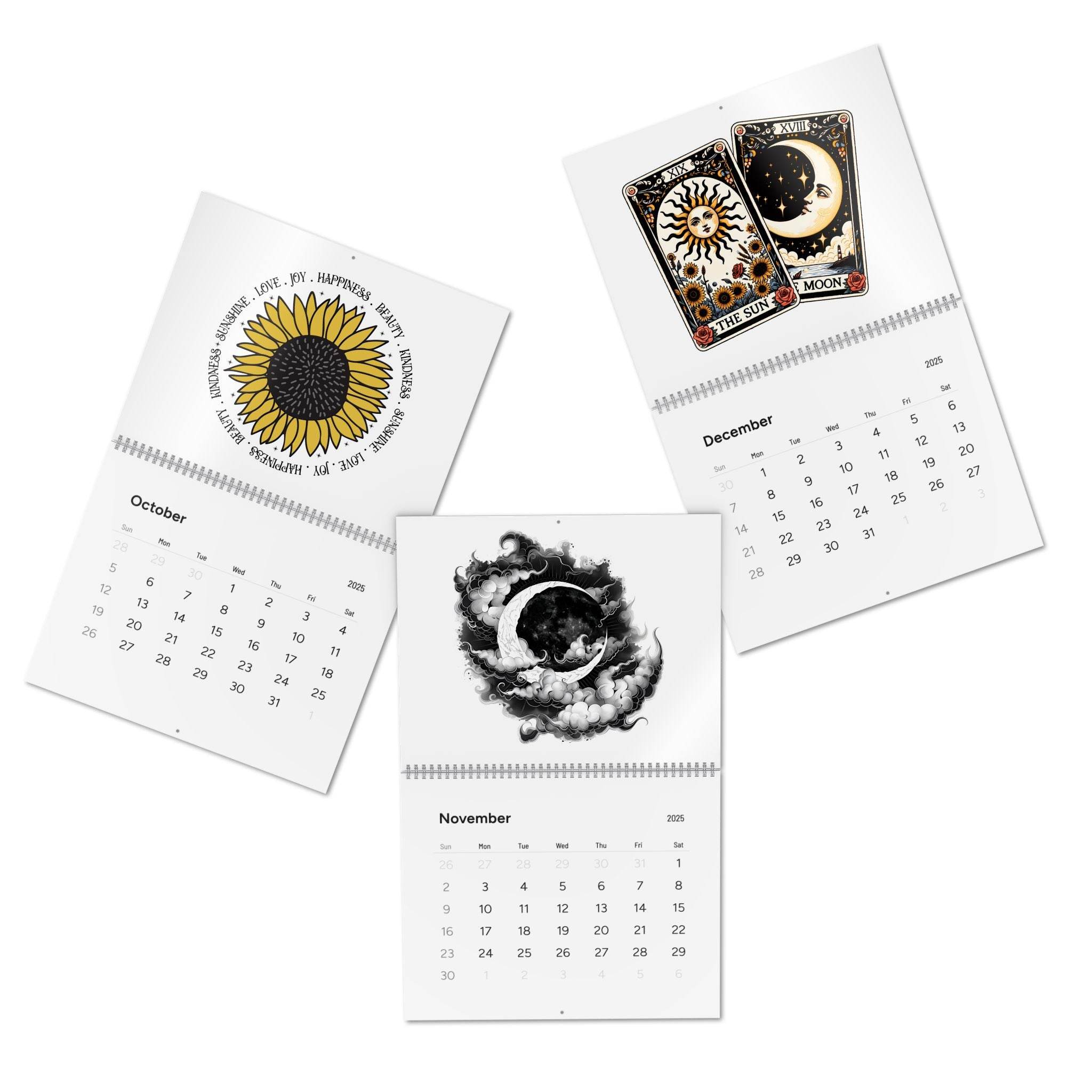 Cosmic Rhythms Standard Wall Calendar 2025 - Stationery Accessories - Esmeralda Ecostore