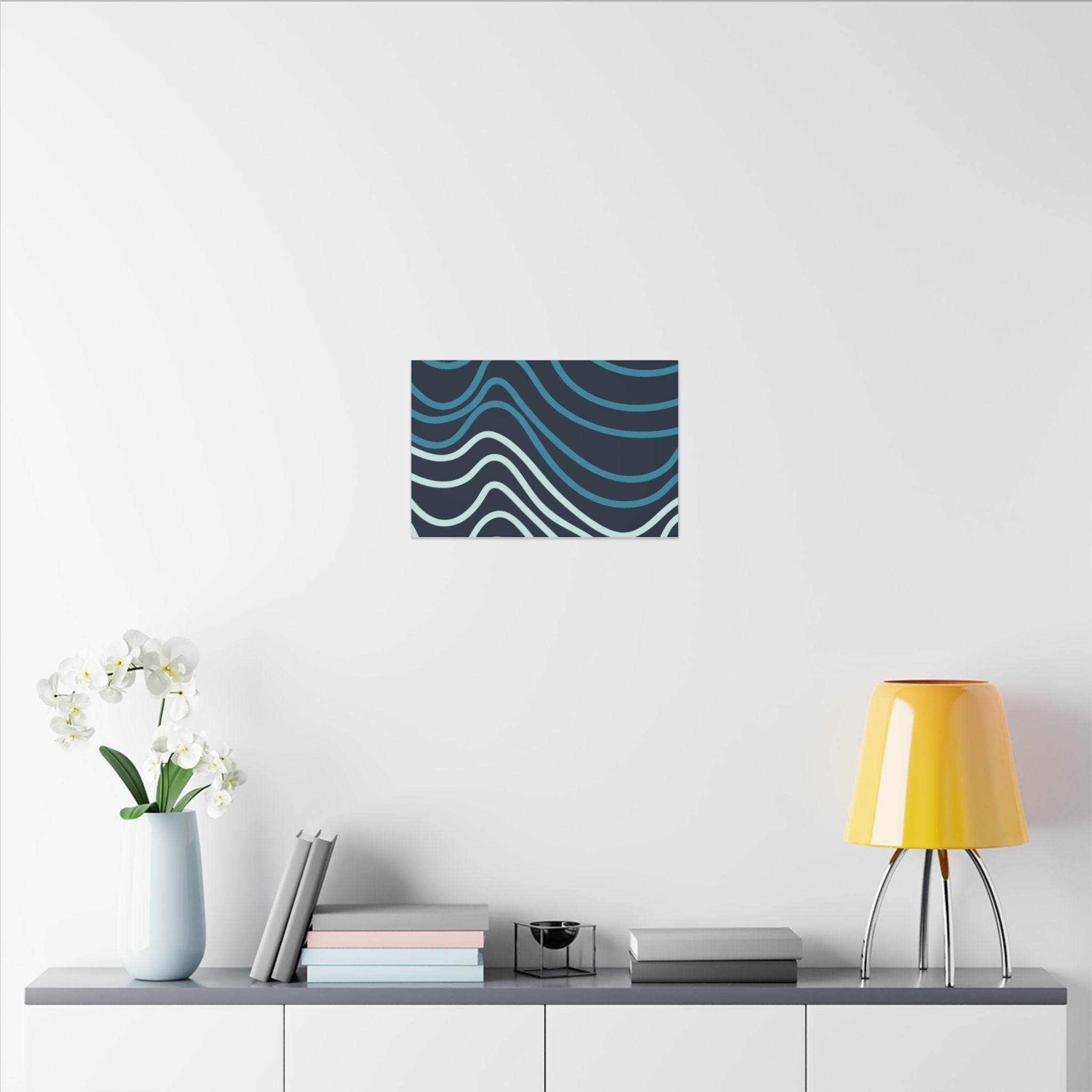 Wiggle Waves Matte Canvas Stretched Multi-Size - Esmeralda Ecostore