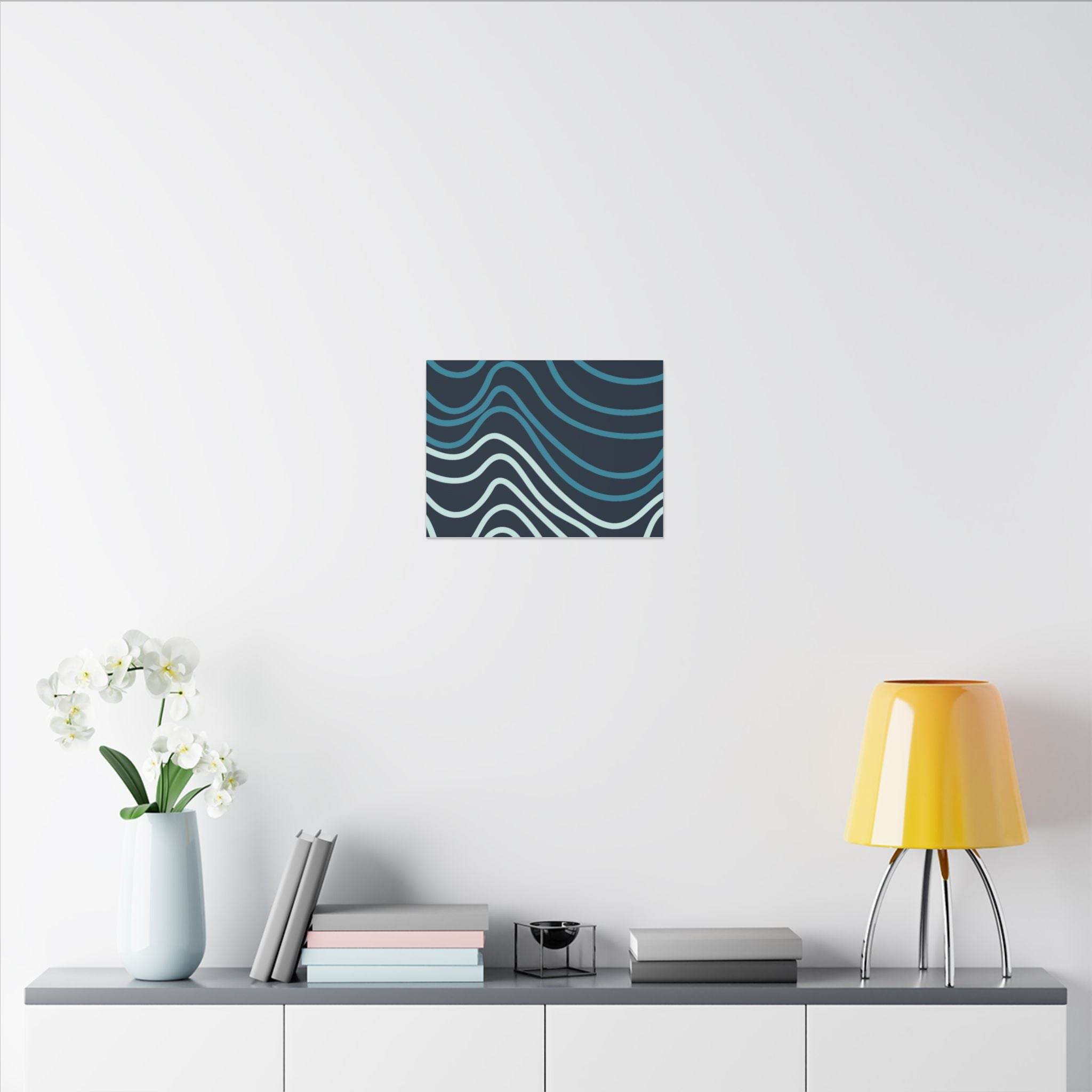Wiggle Waves Matte Canvas Stretched Multi-Size - Esmeralda Ecostore