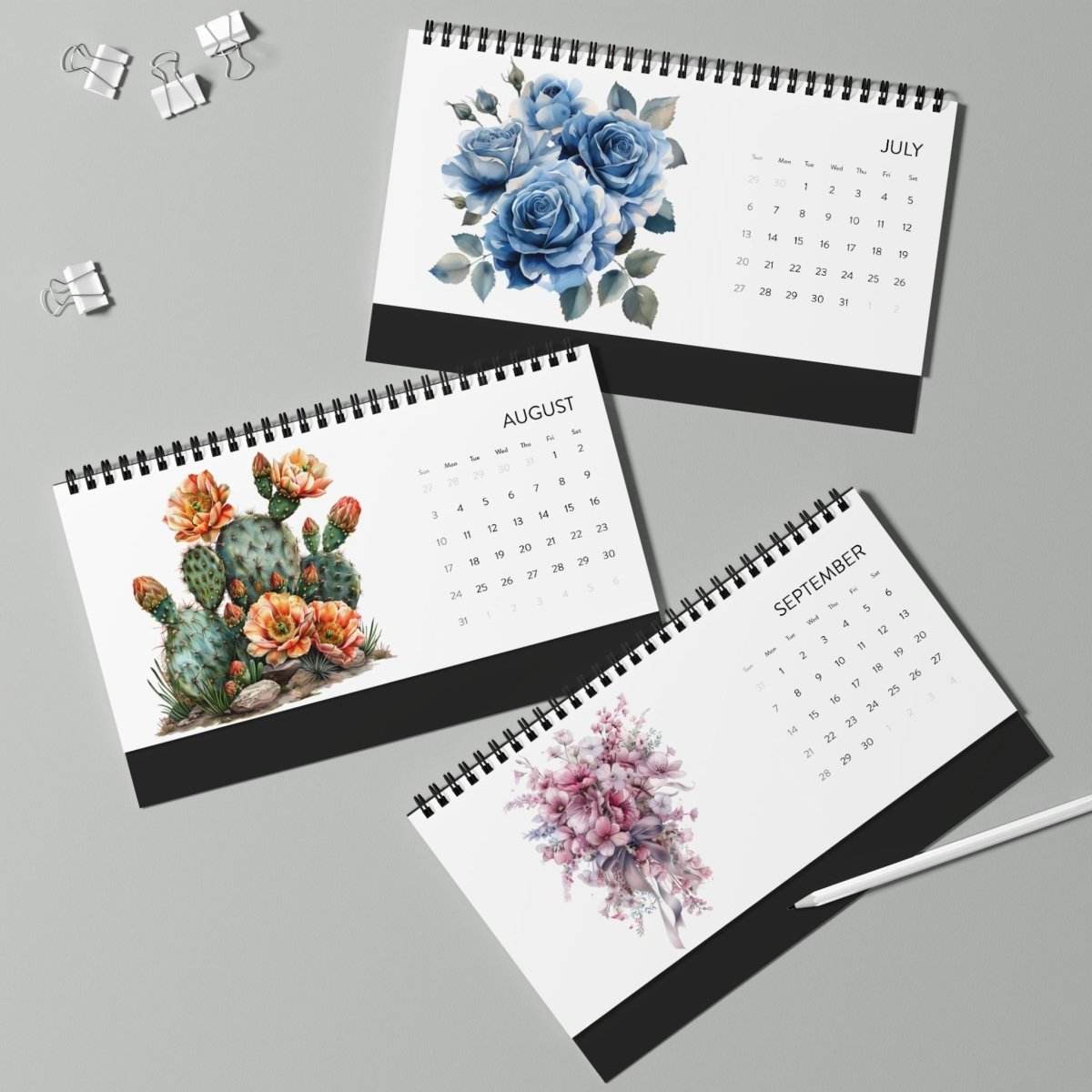 Floral Inspiration Desktop Calendar 2025 - Stationery Accessories - Esmeralda Ecostore