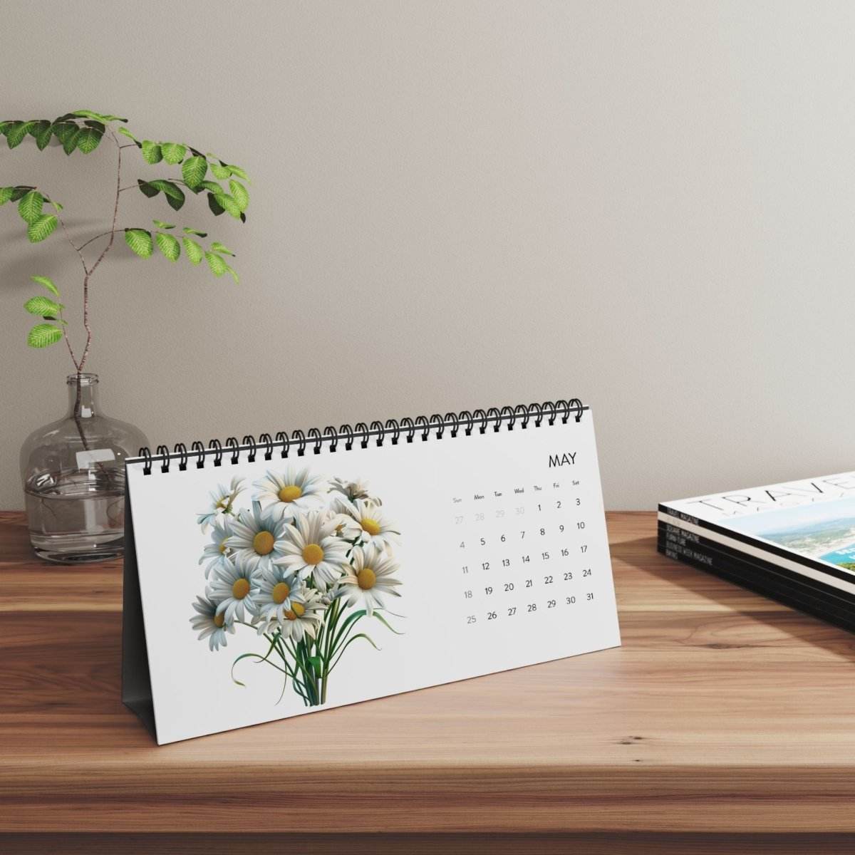 Floral Inspiration Desktop Calendar 2025 - Stationery Accessories - Esmeralda Ecostore