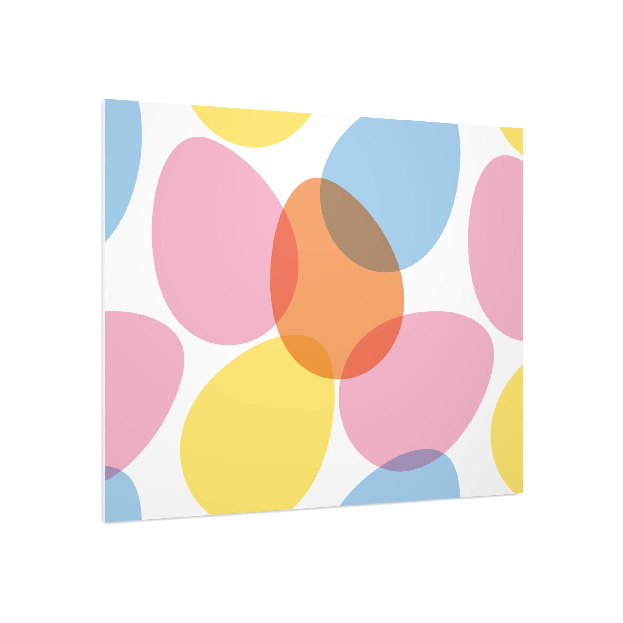 Printify home decor featuring colorful abstract design on eco-friendly foam board