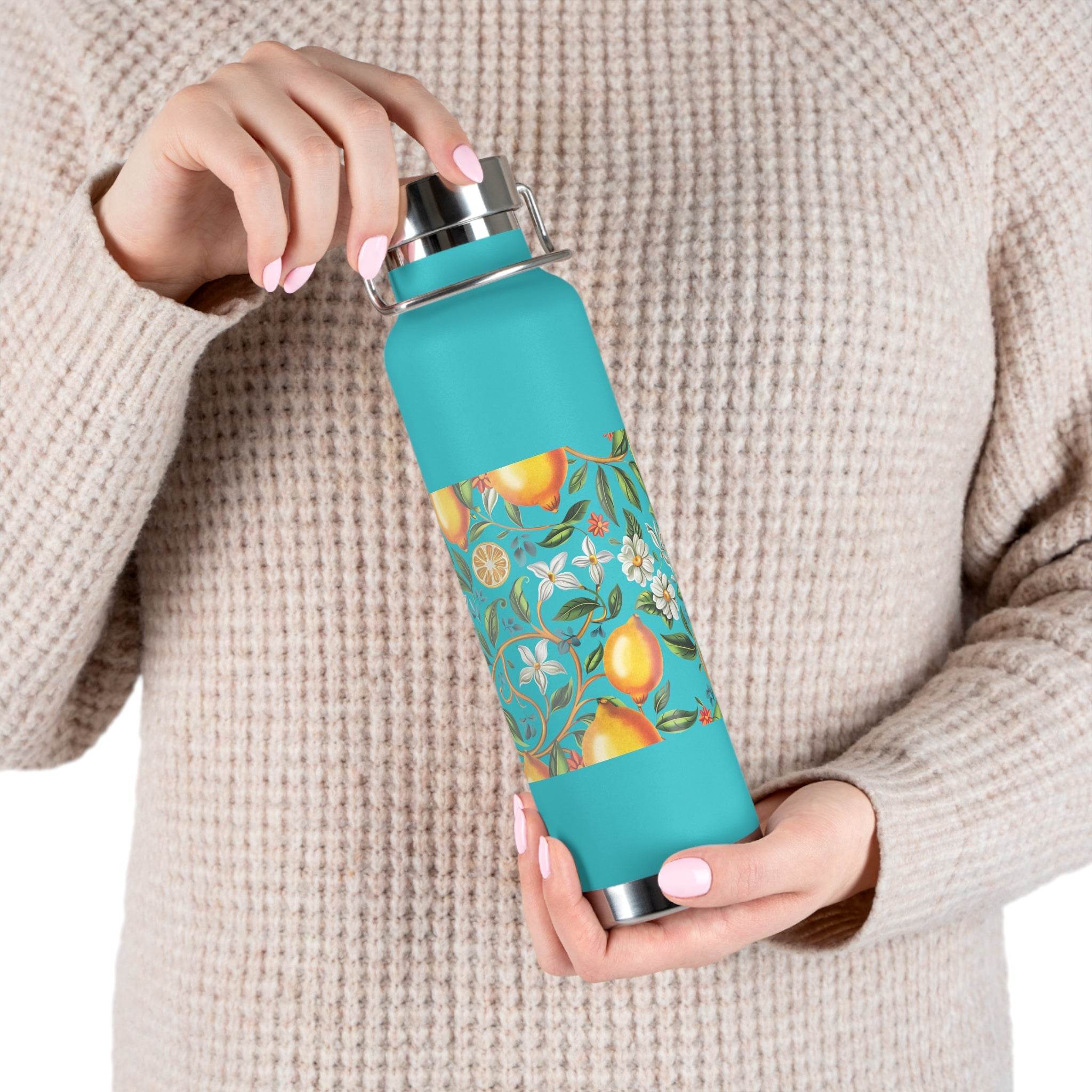 Citrus Bloom Copper Vacuum Insulated Bottle - Bottles & Tumblers - Esmeralda Ecostore