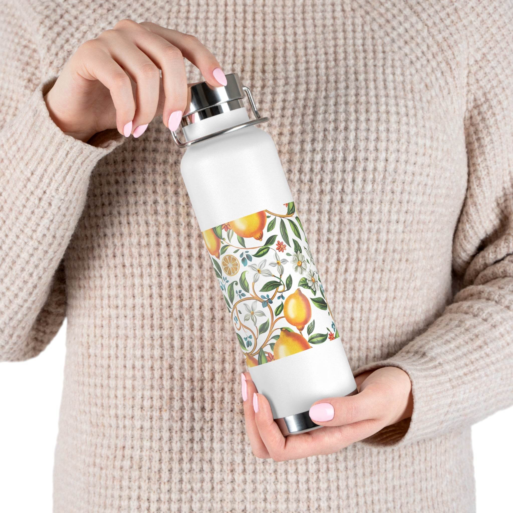 Citrus Bloom Copper Vacuum Insulated Bottle - Bottles & Tumblers - Esmeralda Ecostore