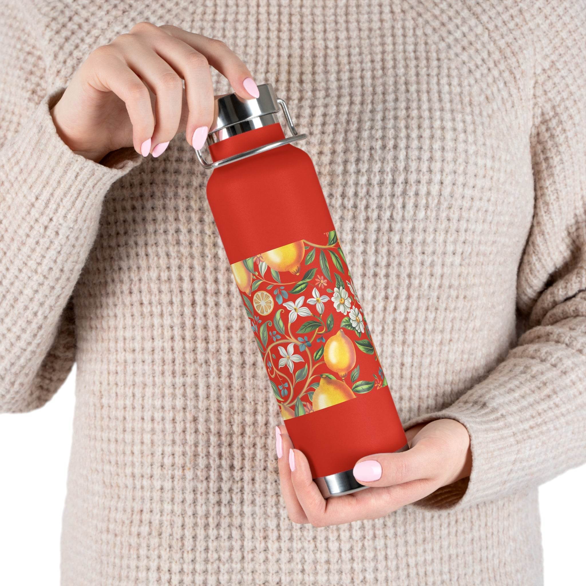 Citrus Bloom Copper Vacuum Insulated Bottle - Bottles & Tumblers - Esmeralda Ecostore