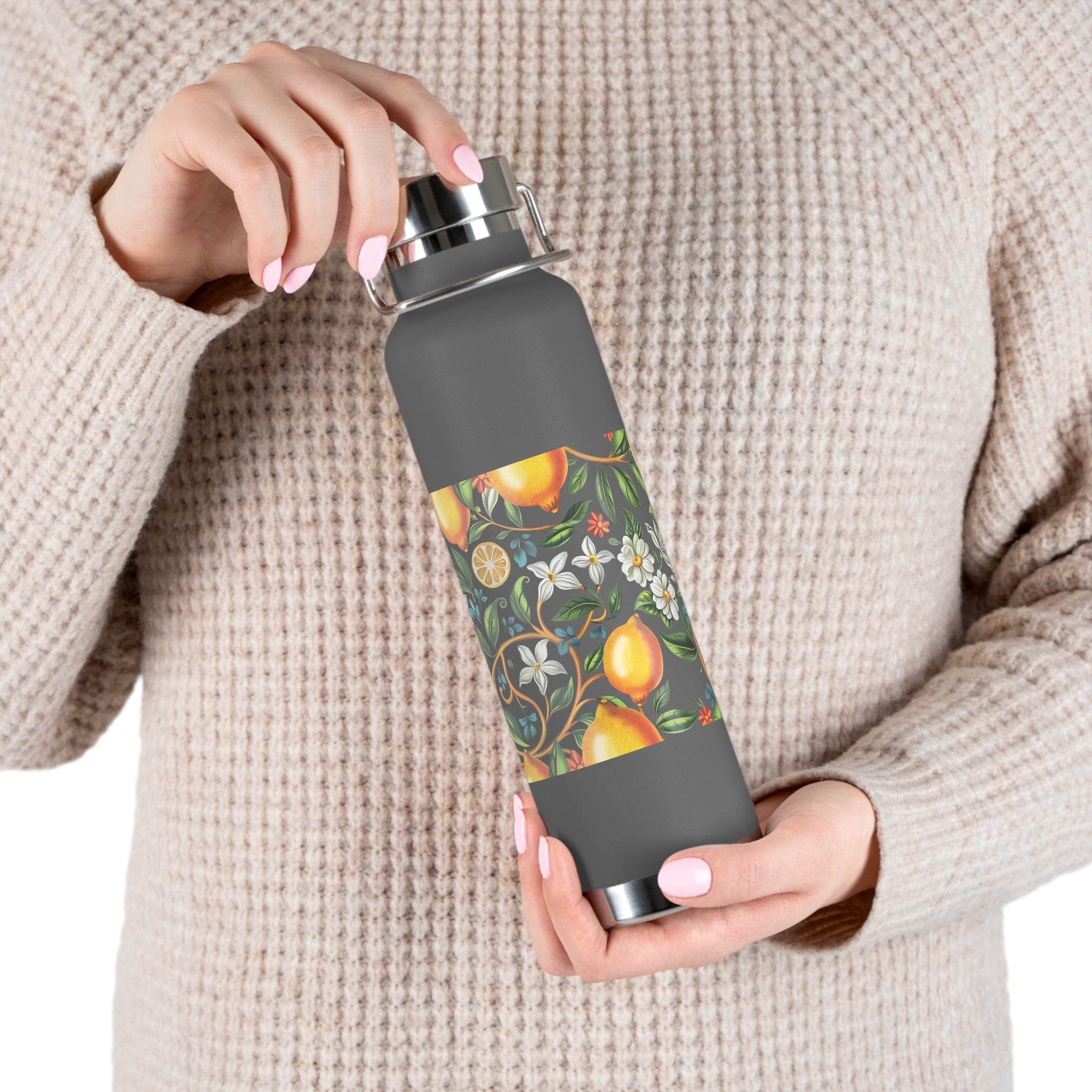 Citrus Bloom Copper Vacuum Insulated Bottle - Bottles & Tumblers - Esmeralda Ecostore