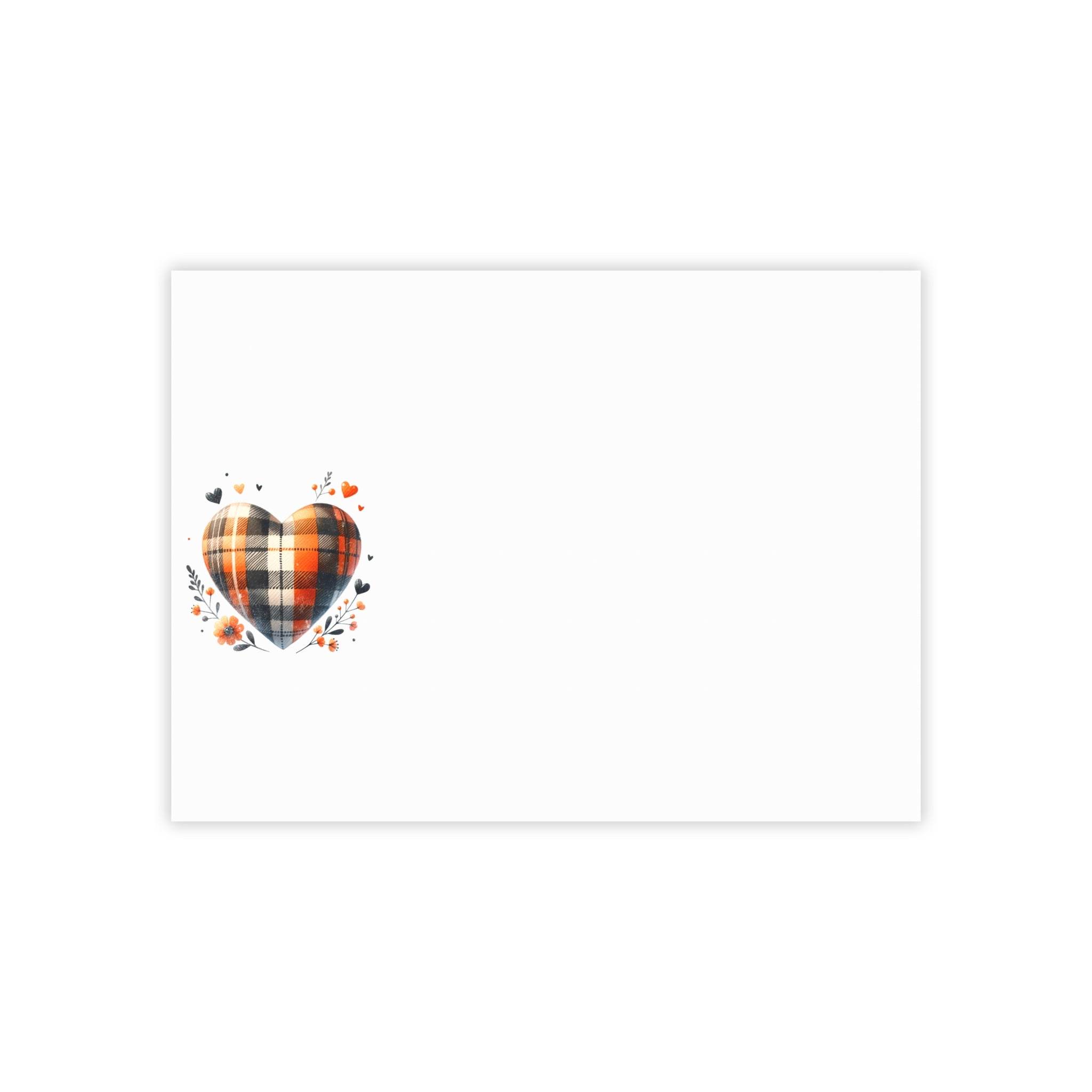 Printify eco-friendly note pads with heart design and floral accents on white background