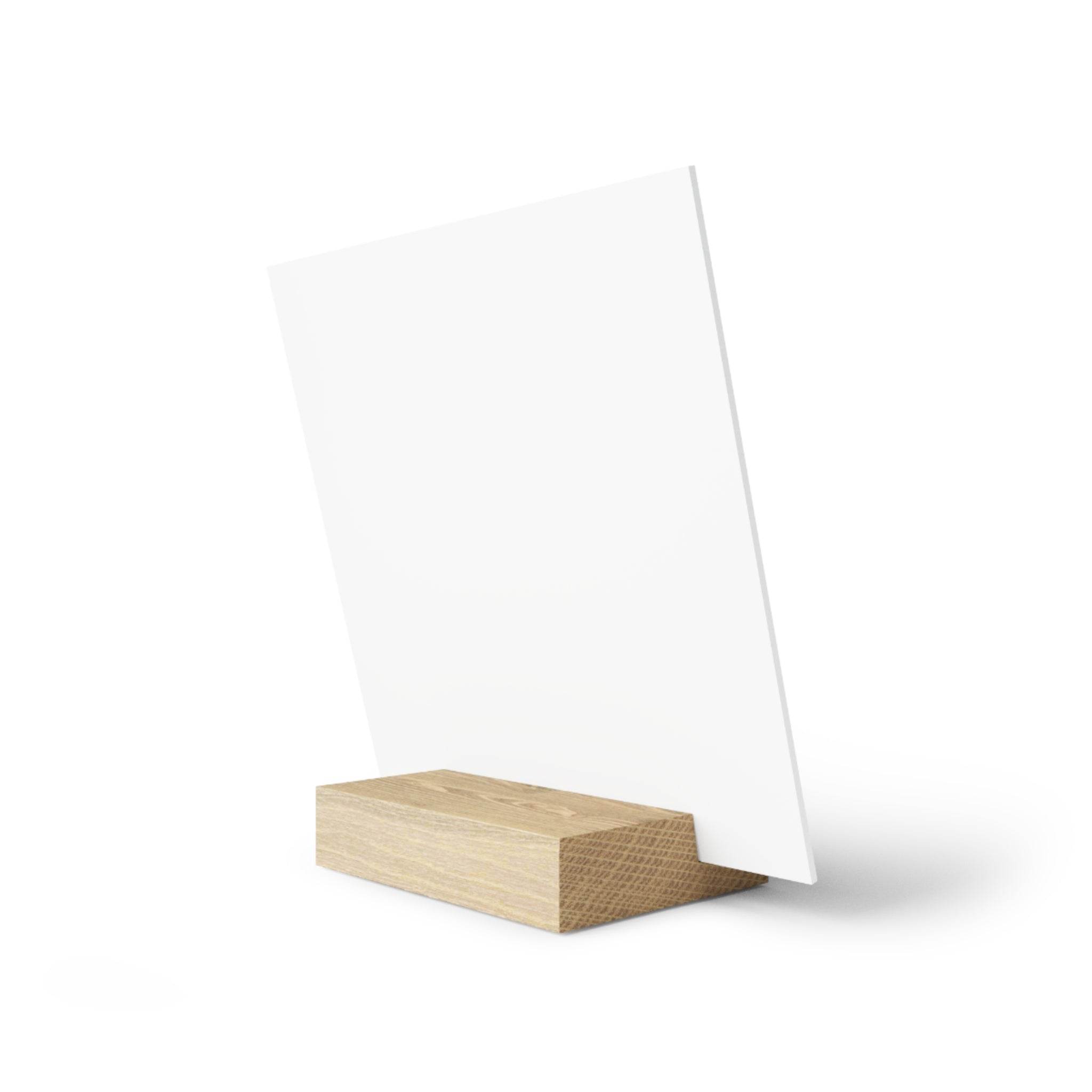 Eco-friendly teacher of the year gift wooden photo or card holder for home decor by Printify
