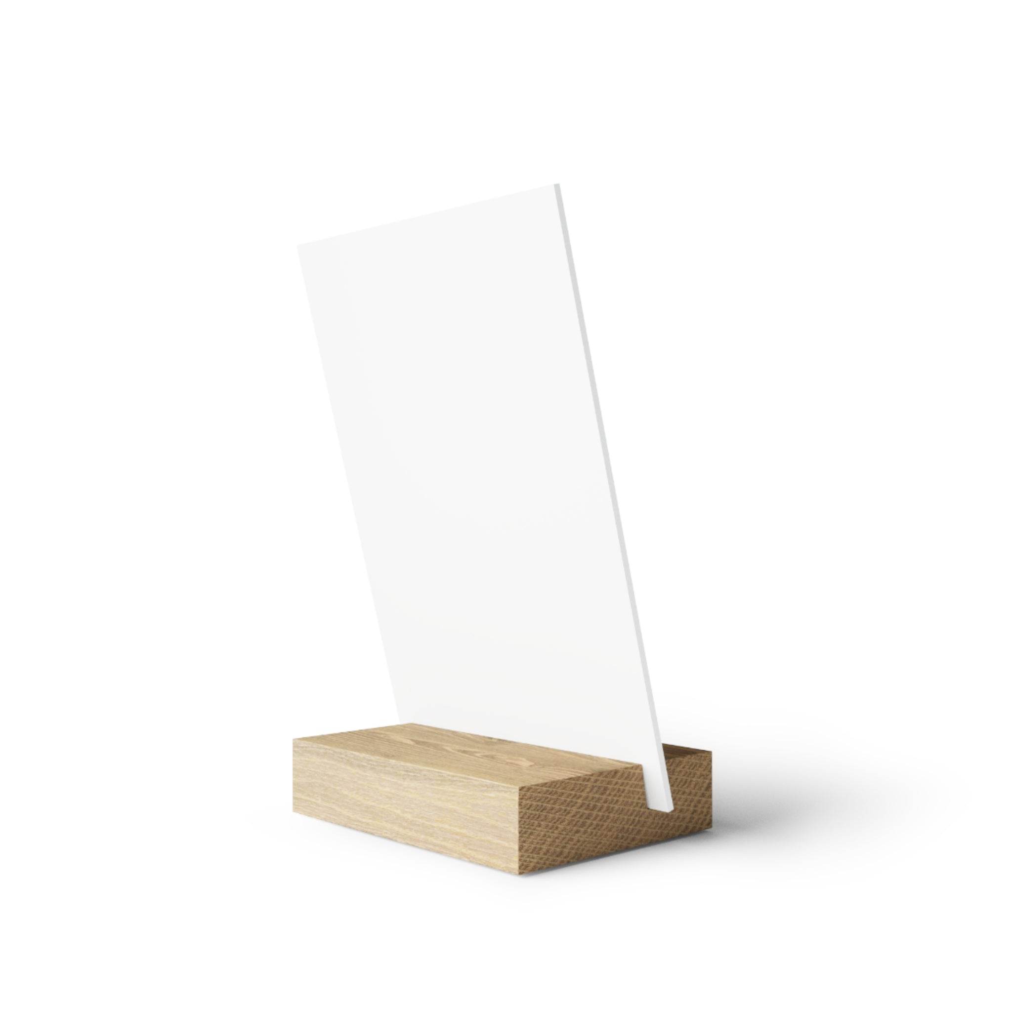 Printify eco-friendly teacher of the year gift wooden photo frame with clear acrylic stand